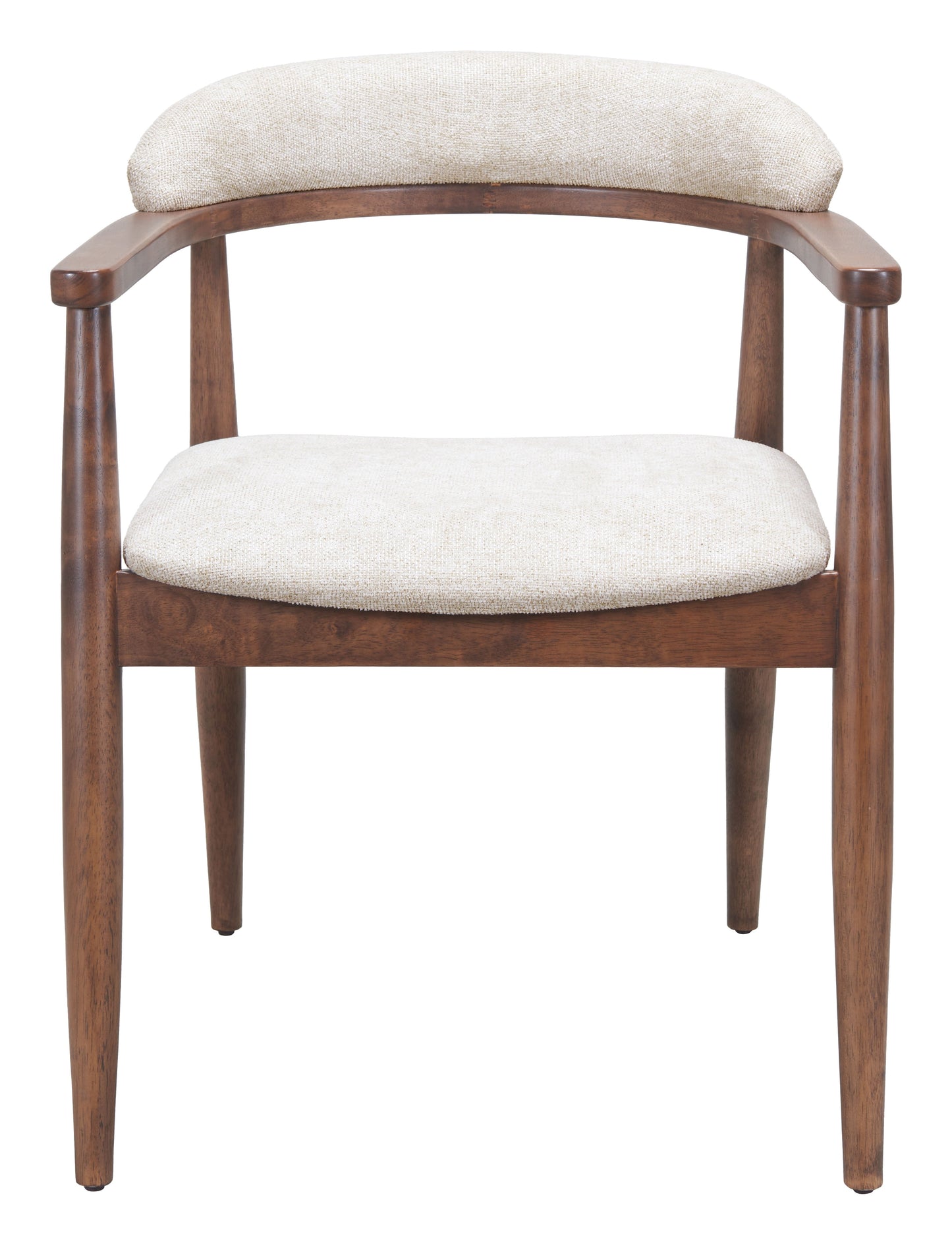Goka Beige & Walnut Dining Chair - Ornate Home