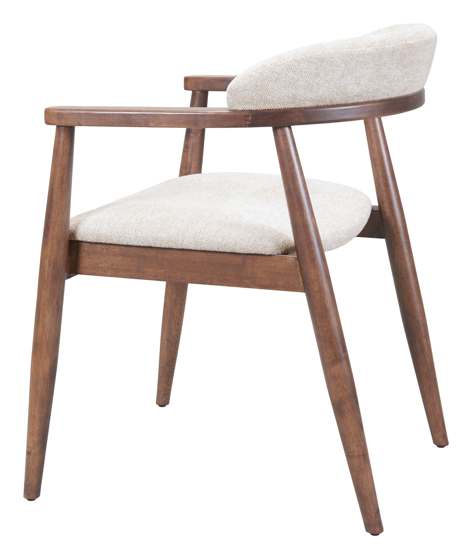 Goka Beige & Walnut Dining Chair - Ornate Home