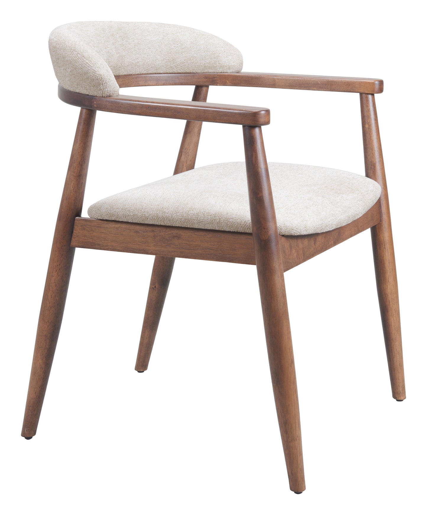 Goka Beige & Walnut Dining Chair - Ornate Home
