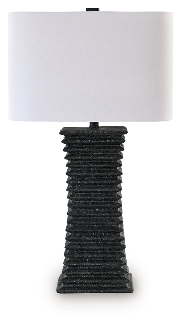 Golzar Black Table Lamp- Viva Furn