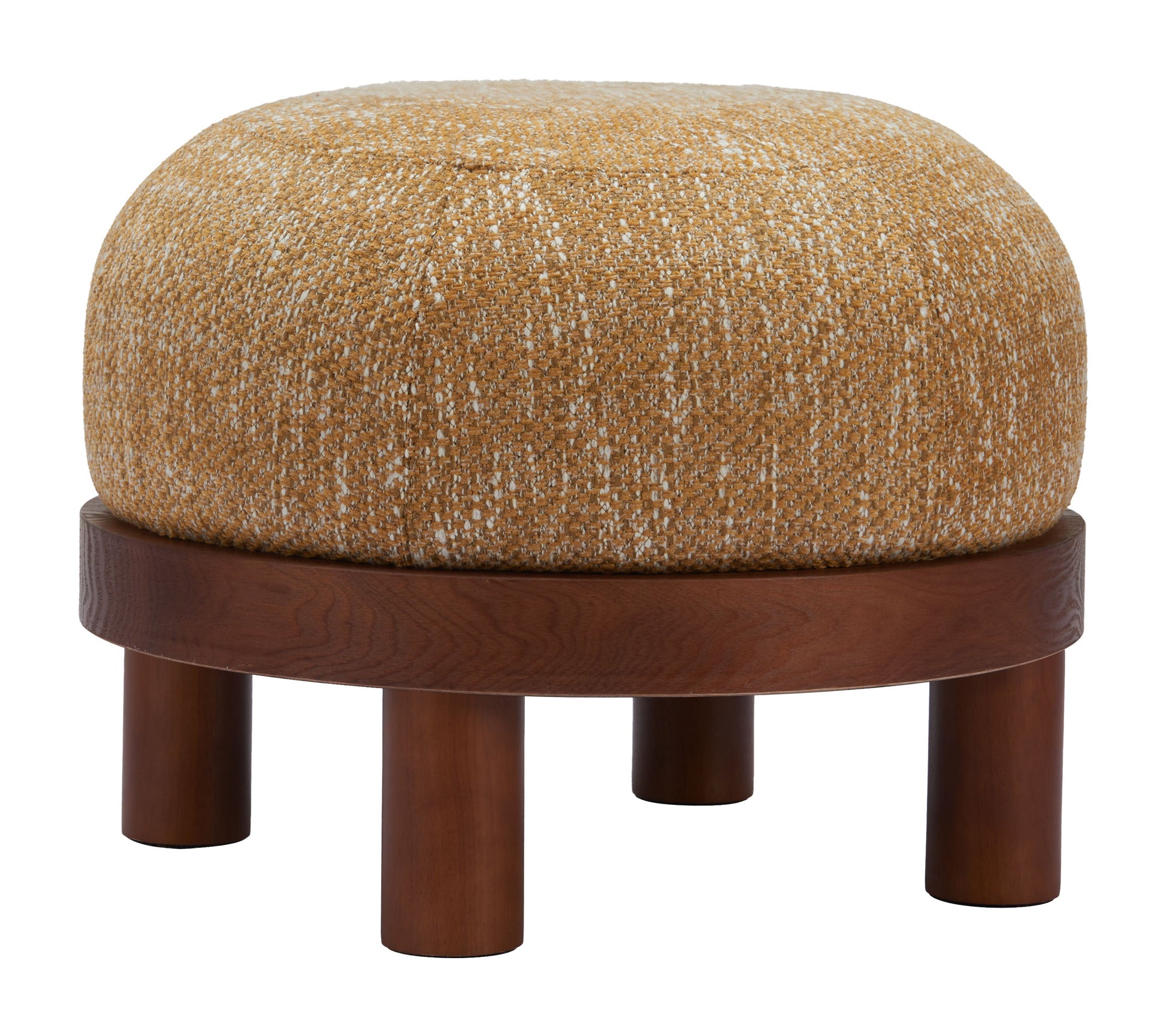 Gome Oat Yellow Ottoman - Ornate Home