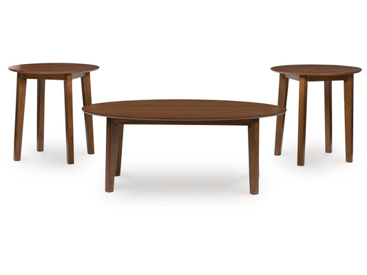 Gordonay Brown Occasional Table Set (Set of 3)- Viva Furn