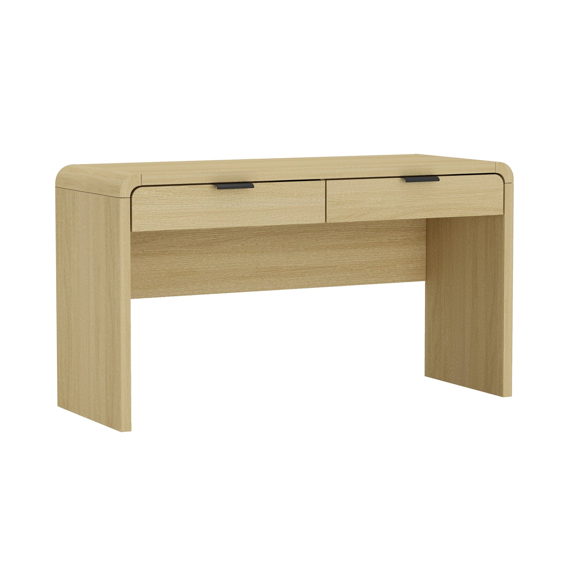 Grace 54" Home Office Desk in Natural Oak and Black - Ornate Home