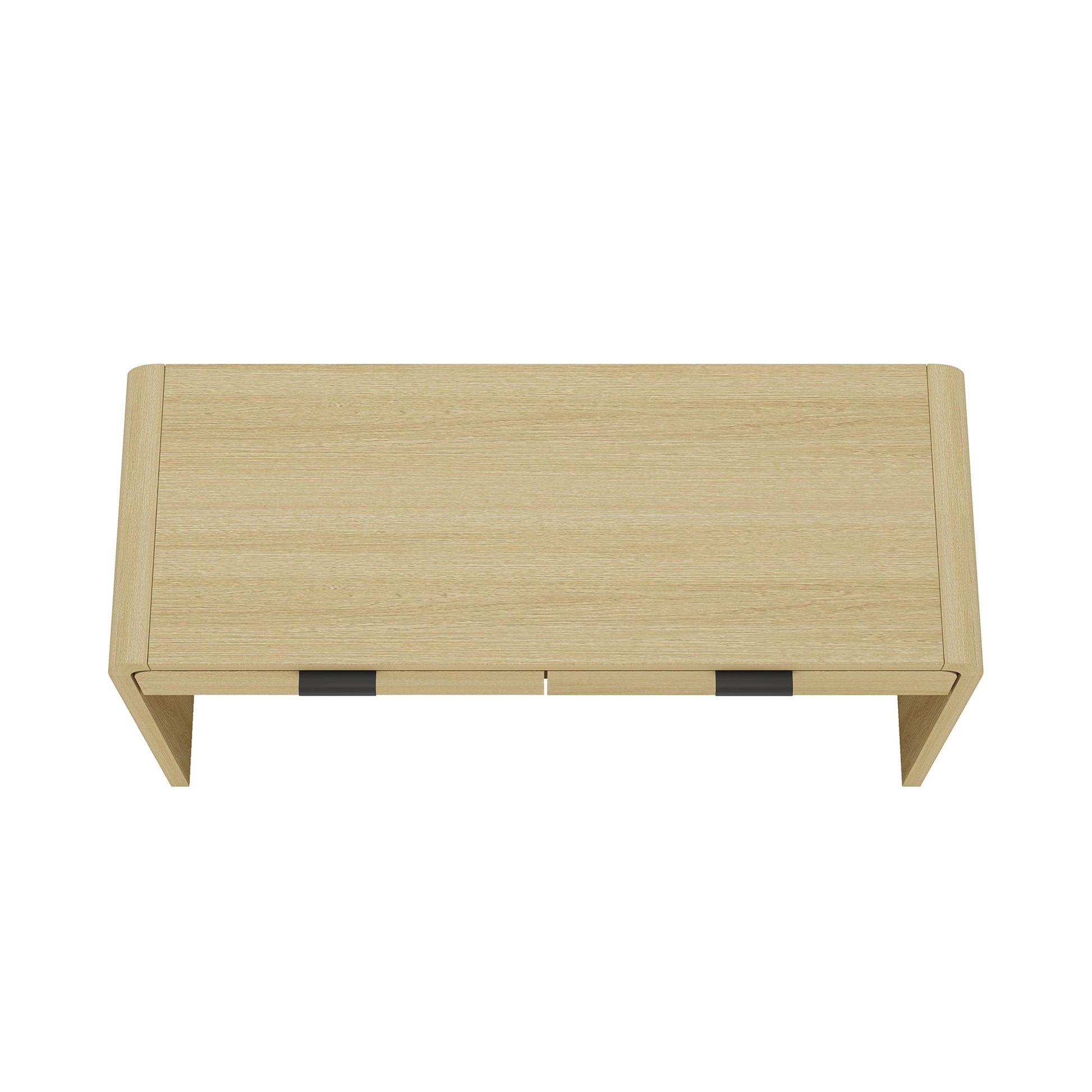 Grace 54" Home Office Desk in Natural Oak and Black - Ornate Home