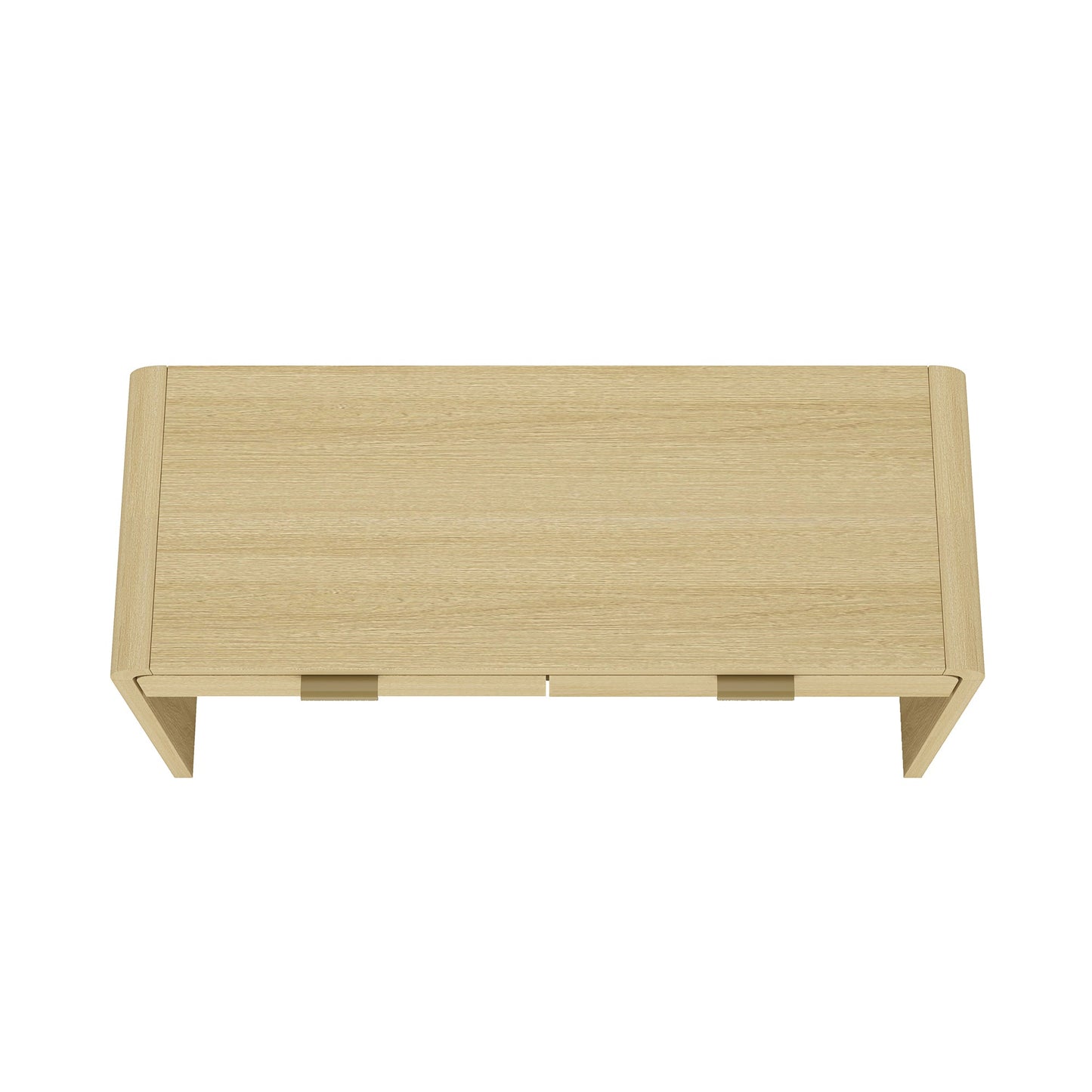 Grace 54" Home Office Desk in Natural Oak and Gold - Ornate Home
