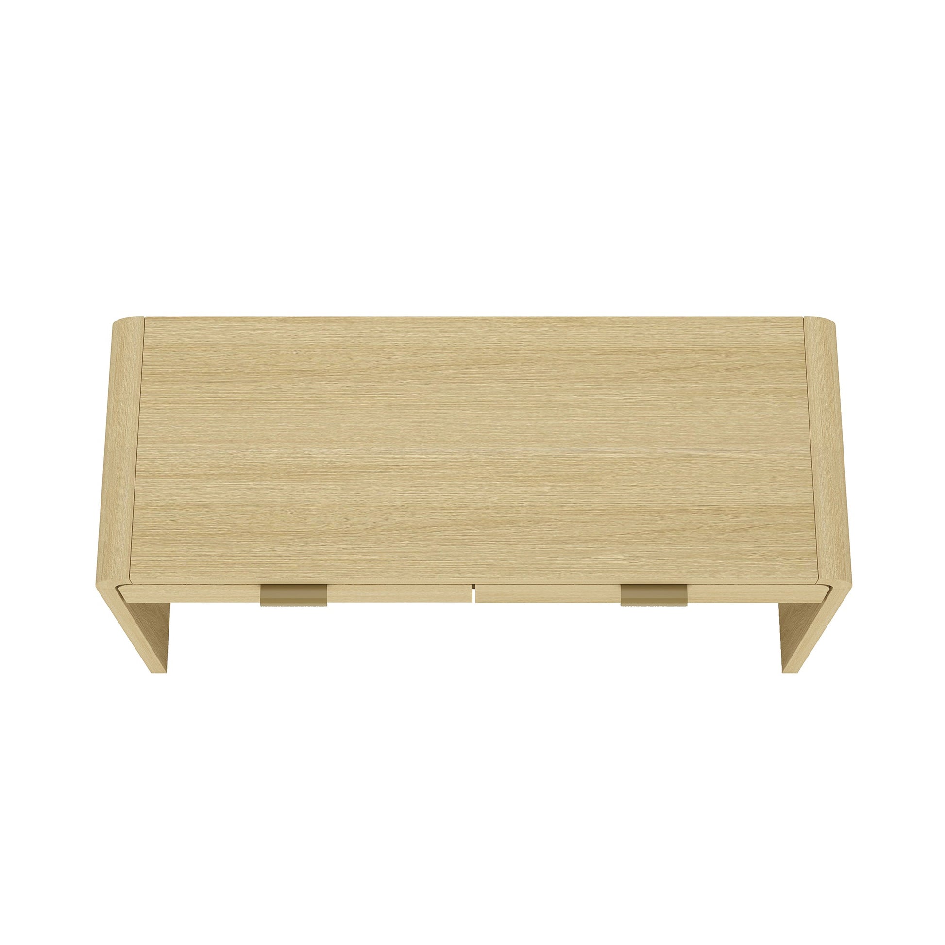 Grace 54" Home Office Desk in Natural Oak and Gold - Ornate Home