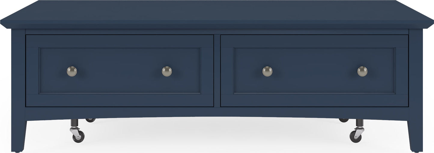 Grace Blueberry Rectangle Coffee Table - Ornate Home