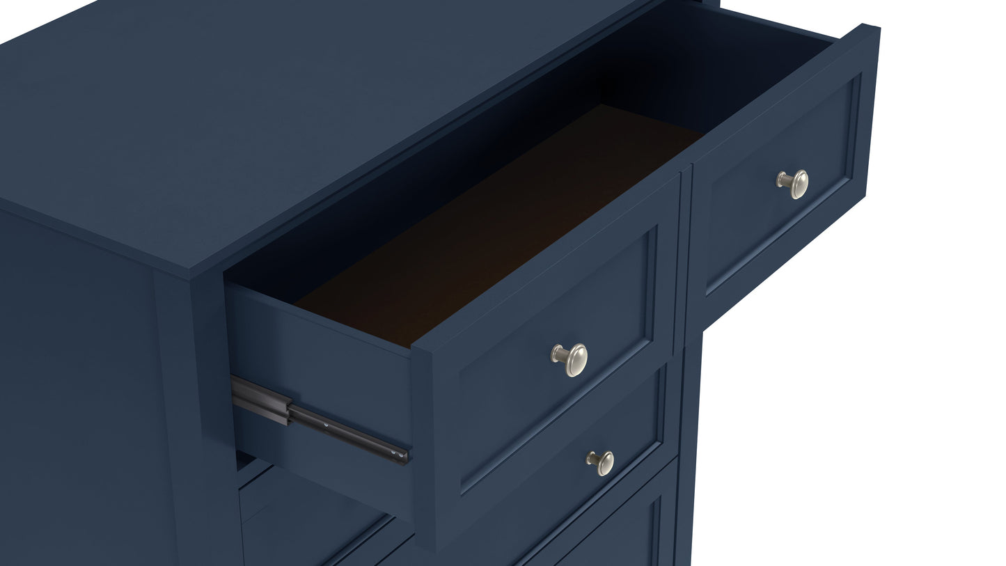Grace Five Drawer Chest in Blueberry - Ornate Home