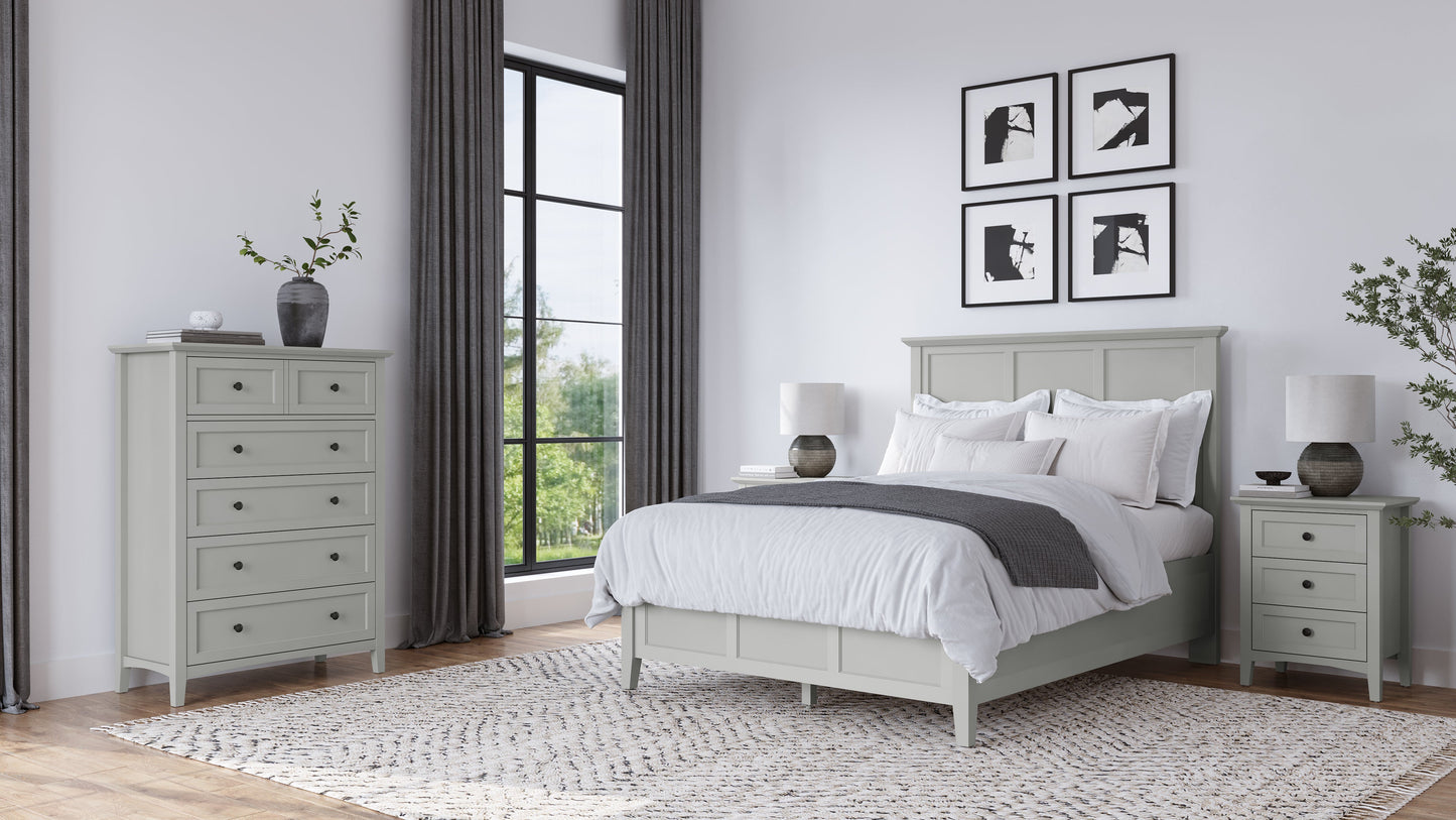 Grace Five Drawer Chest in Elephant Gray - Ornate Home