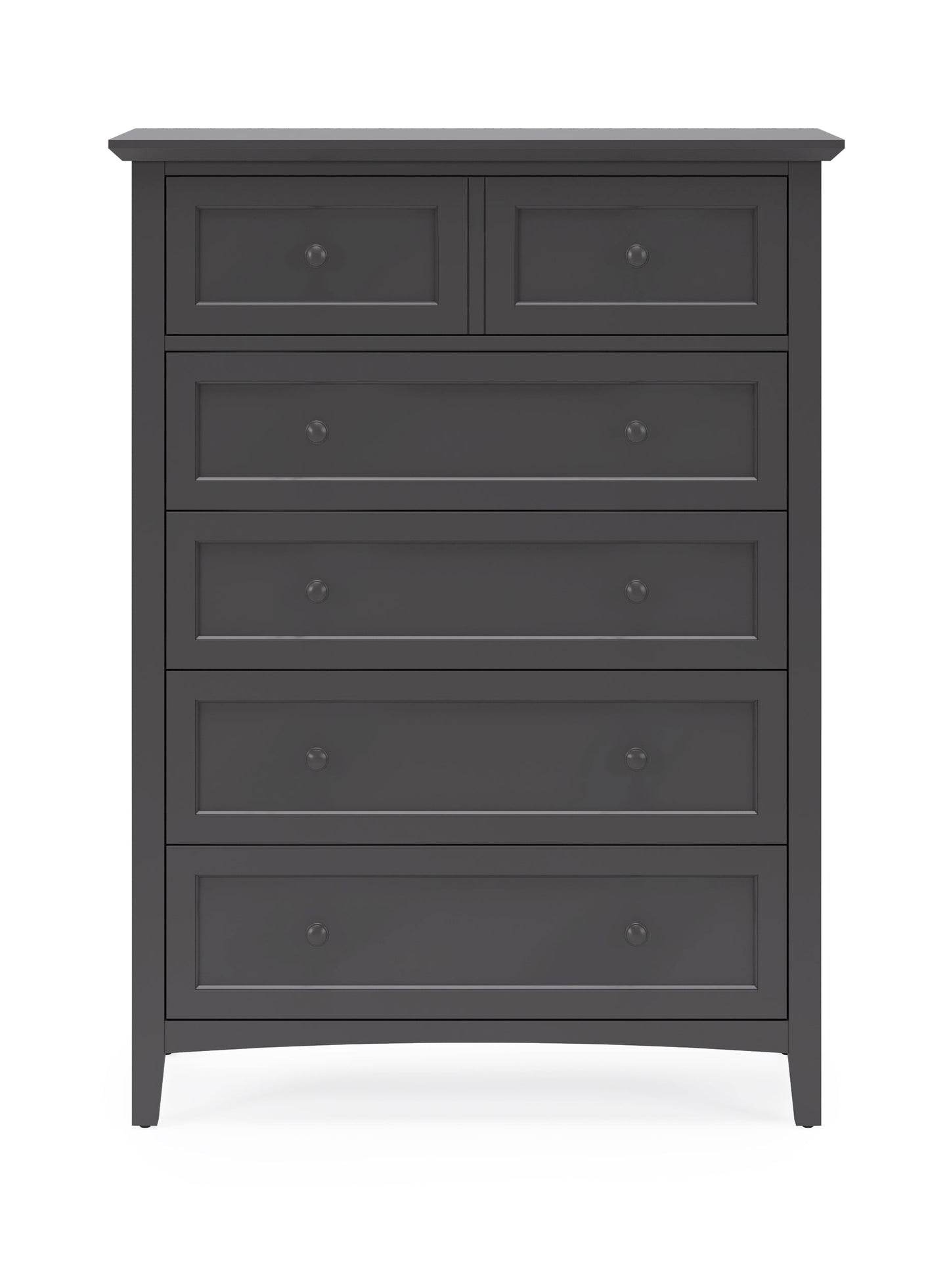 Grace Five Drawer Chest in Raven Black - Ornate Home