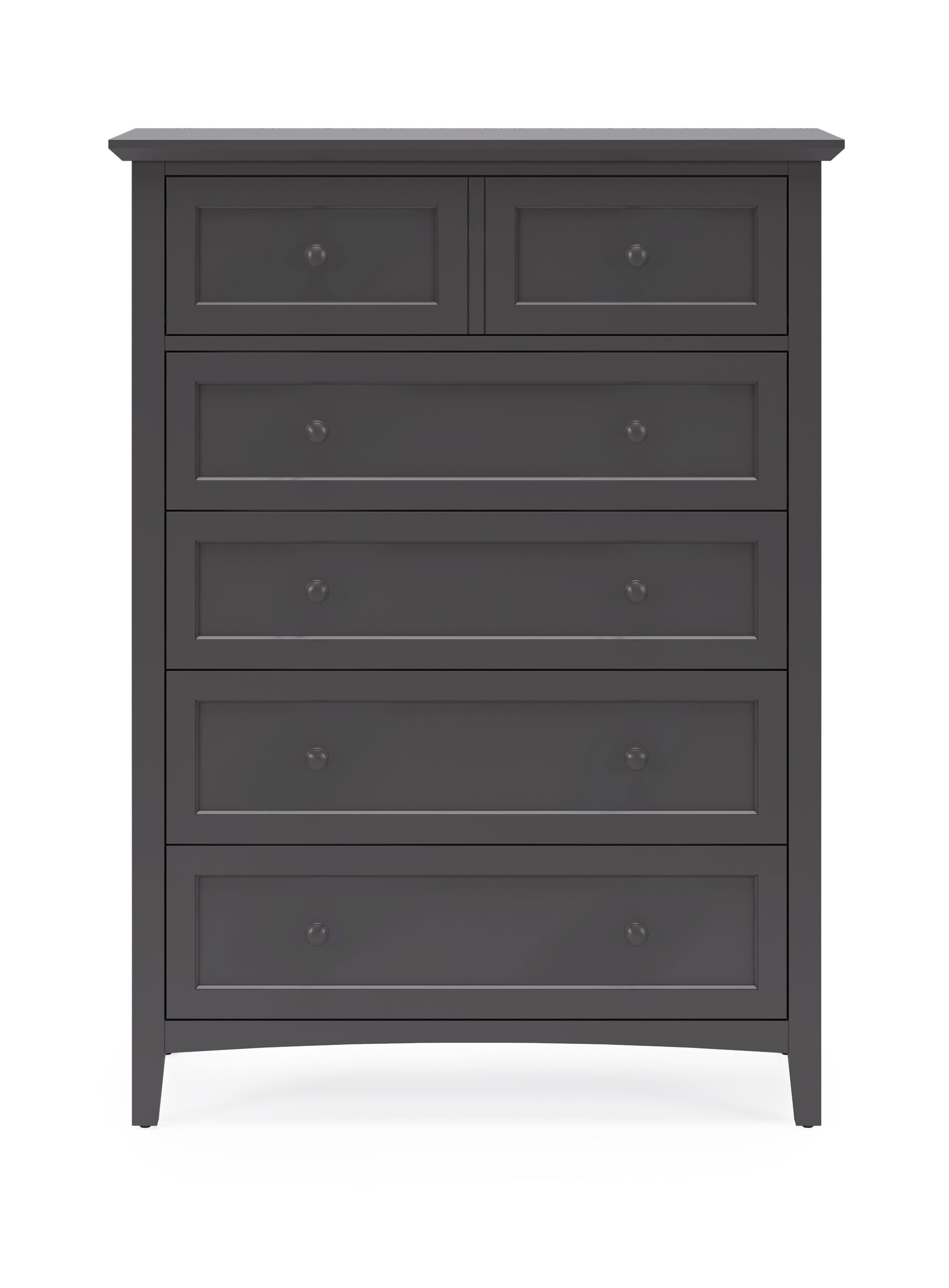 Grace Five Drawer Chest in Raven Black - Ornate Home