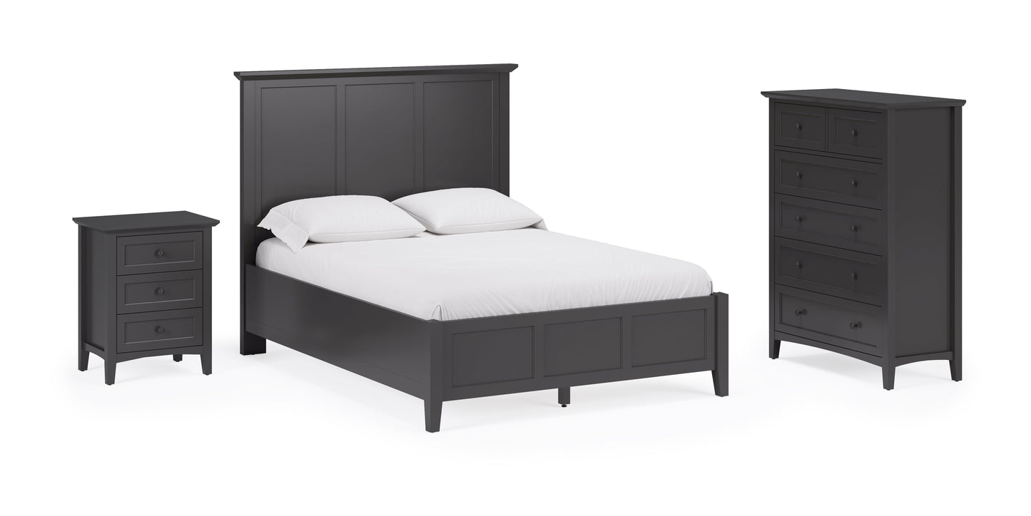 Grace Five Drawer Chest in Raven Black - Ornate Home