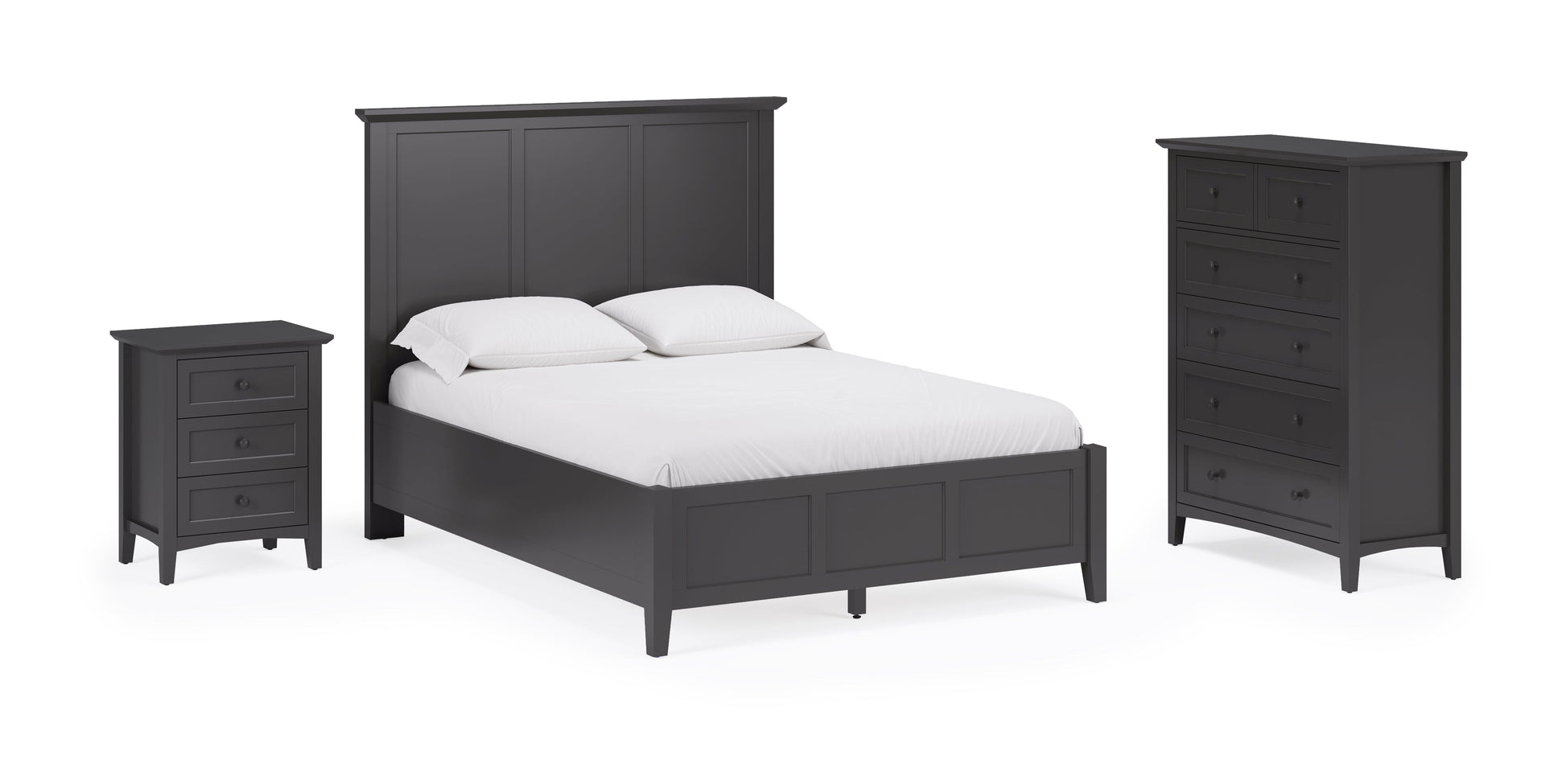 Grace Five Drawer Chest in Raven Black - Ornate Home