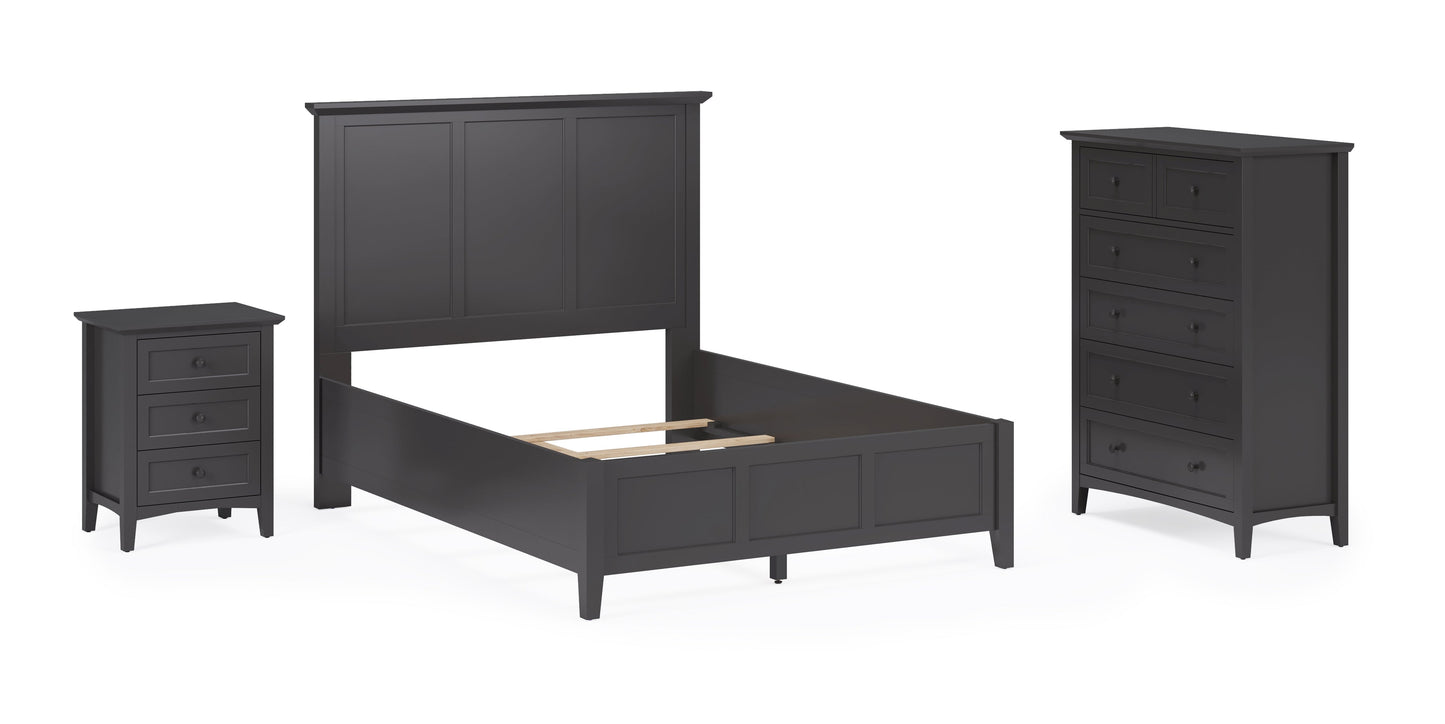 Grace Five Drawer Chest in Raven Black - Ornate Home