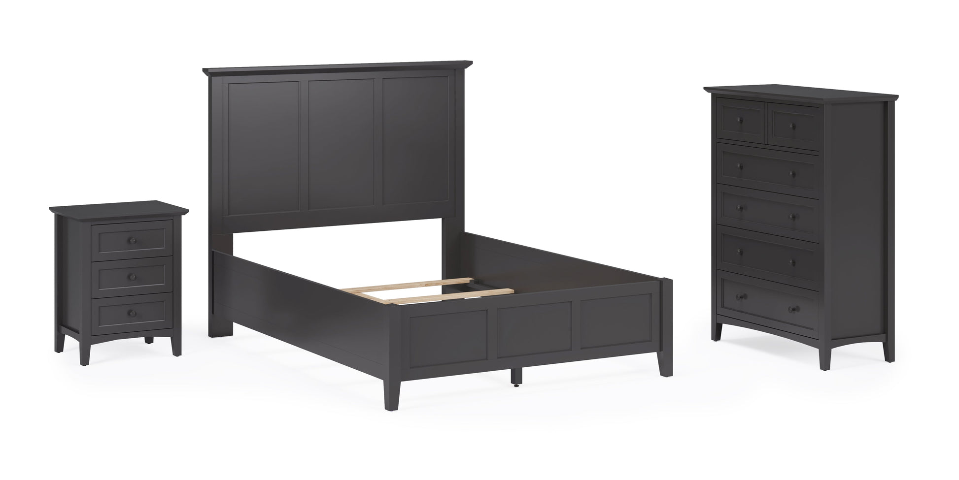 Grace Five Drawer Chest in Raven Black - Ornate Home