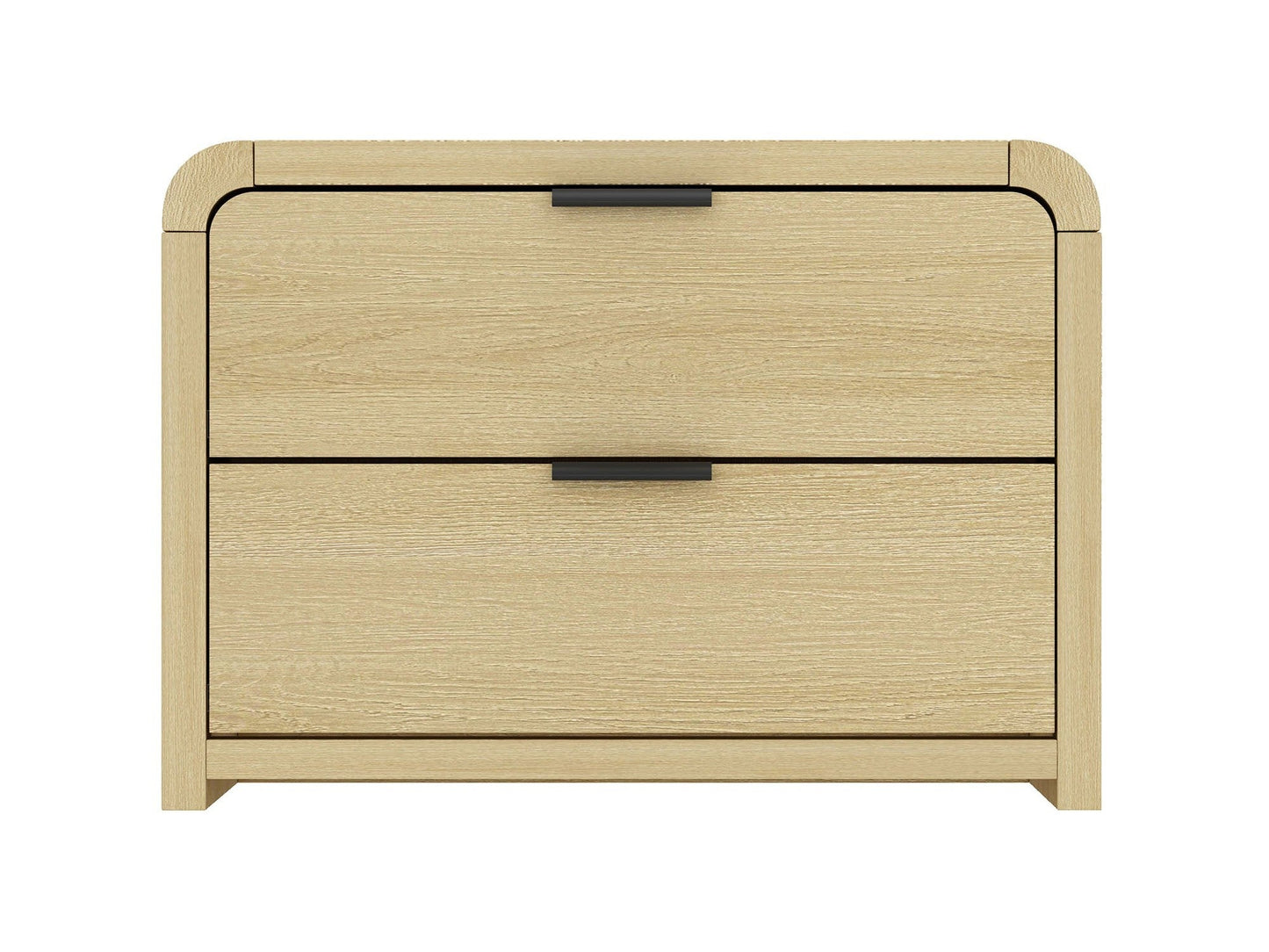 Grace Nightstand in Natural Oak and Black - Ornate Home