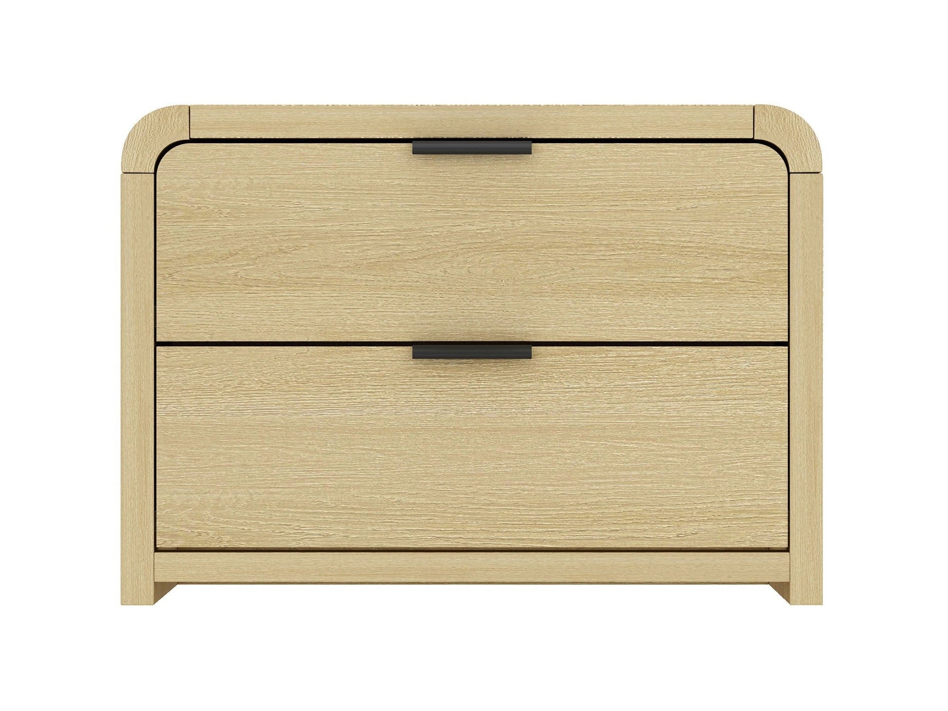 Grace Nightstand in Natural Oak and Black - Ornate Home