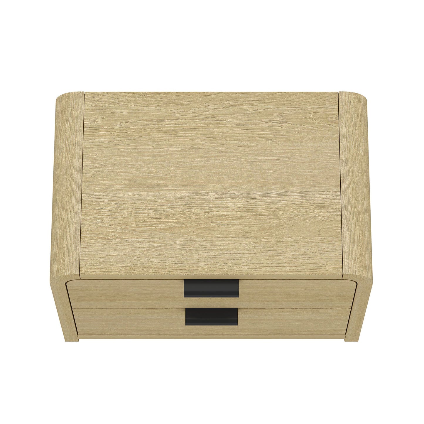 Grace Nightstand in Natural Oak and Black - Ornate Home