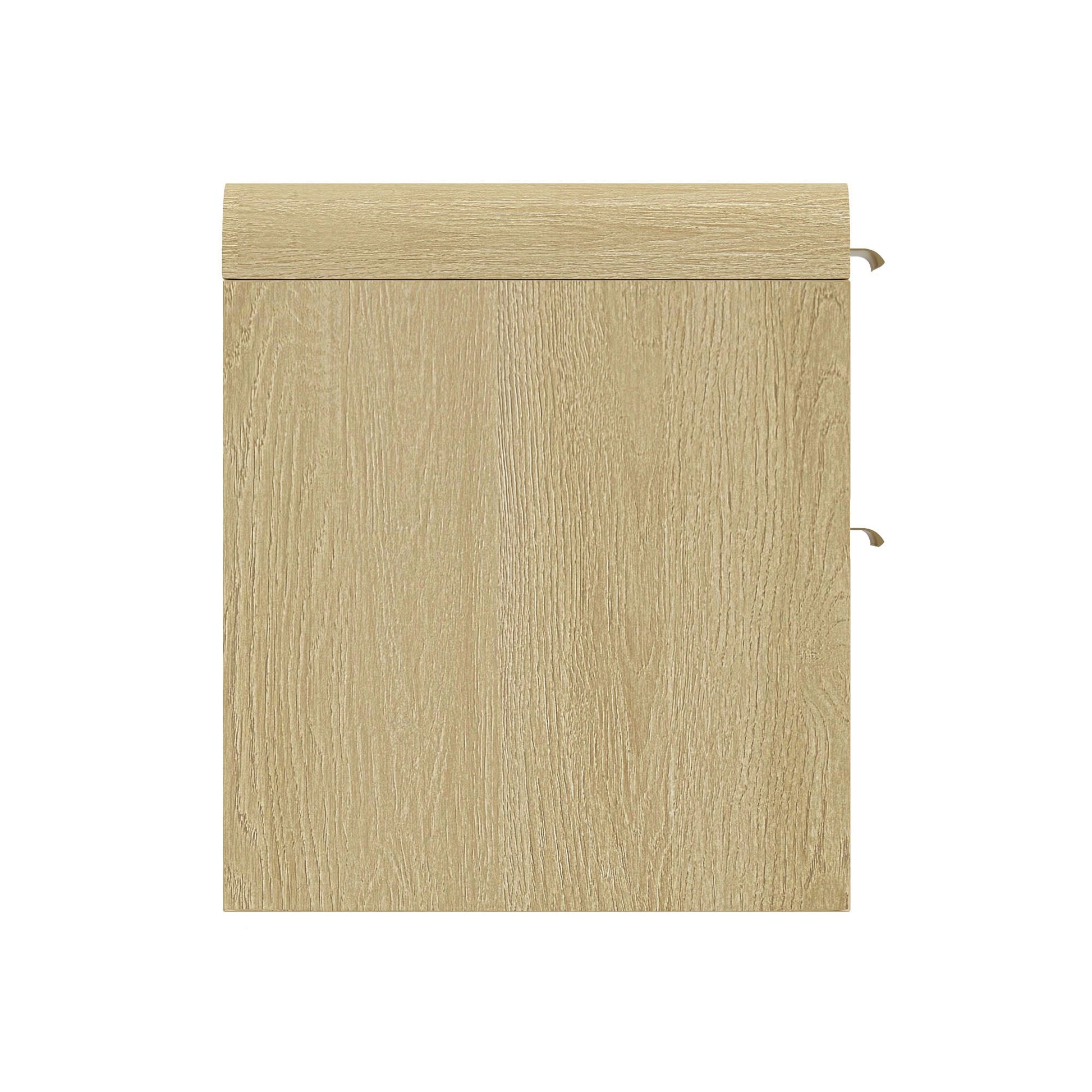 Grace Nightstand in Natural Oak and Gold (set of 2) - Ornate Home