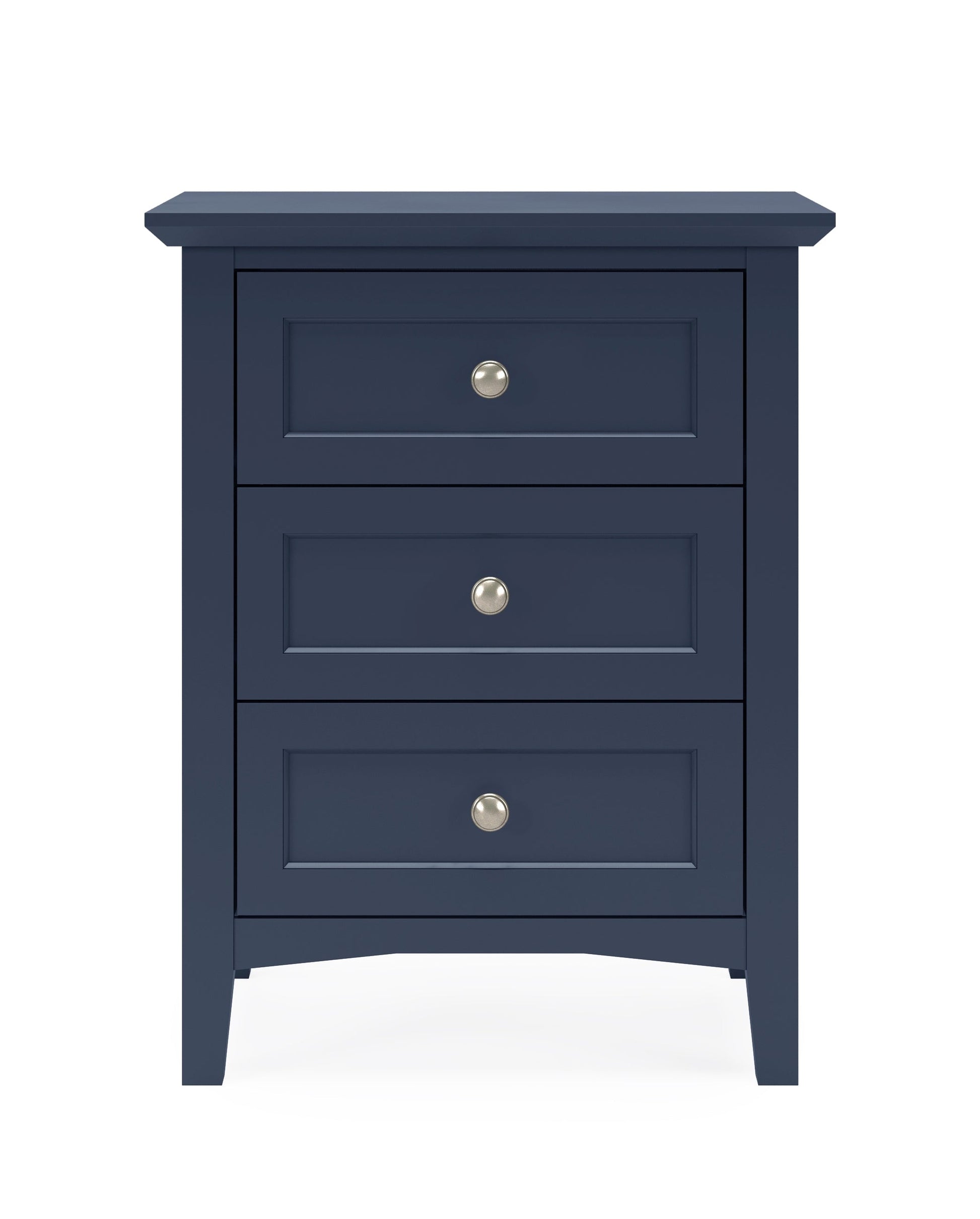Grace Three Drawer Nightstand in Blueberry - Ornate Home