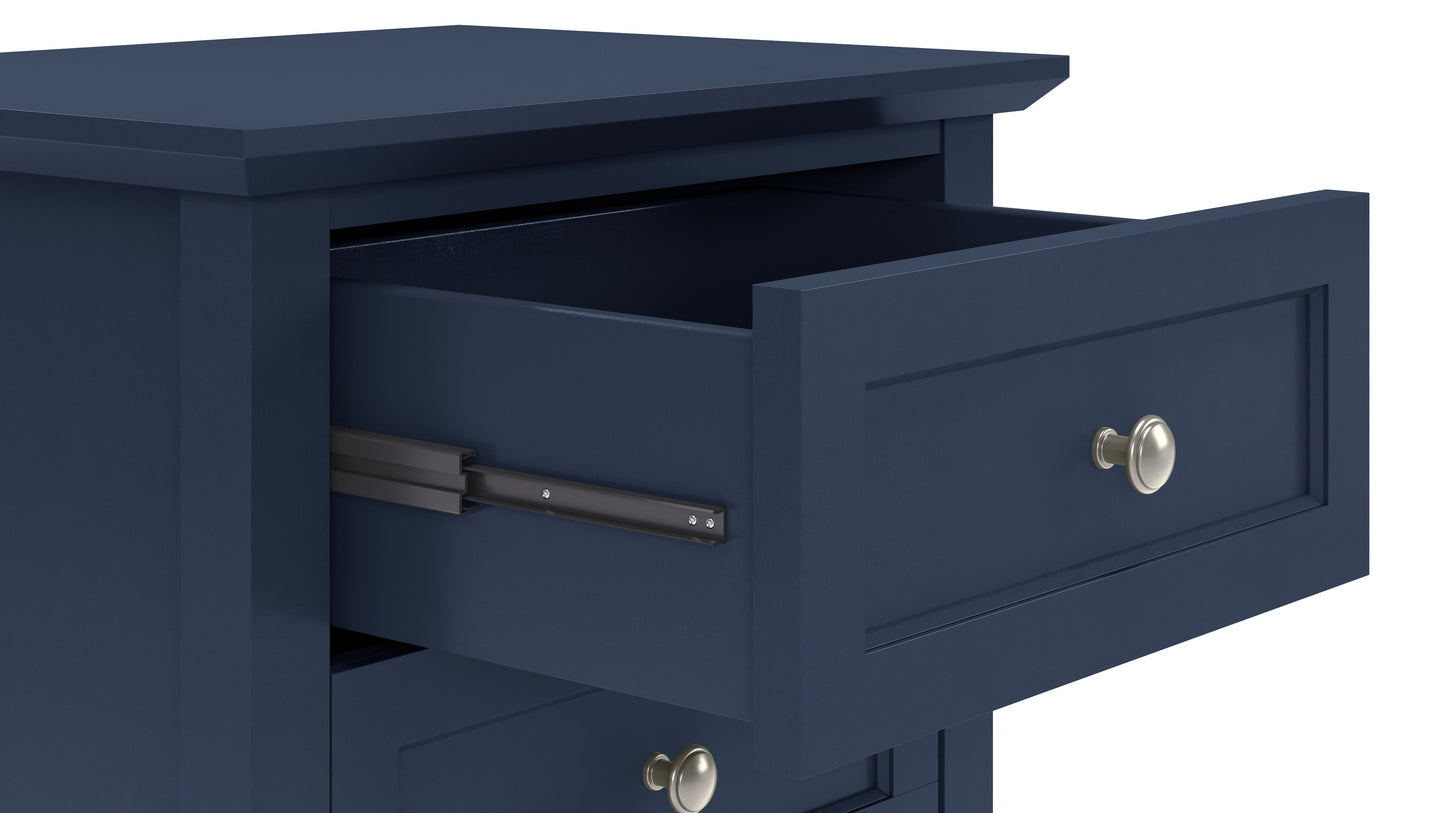 Grace Three Drawer Nightstand in Blueberry - Ornate Home