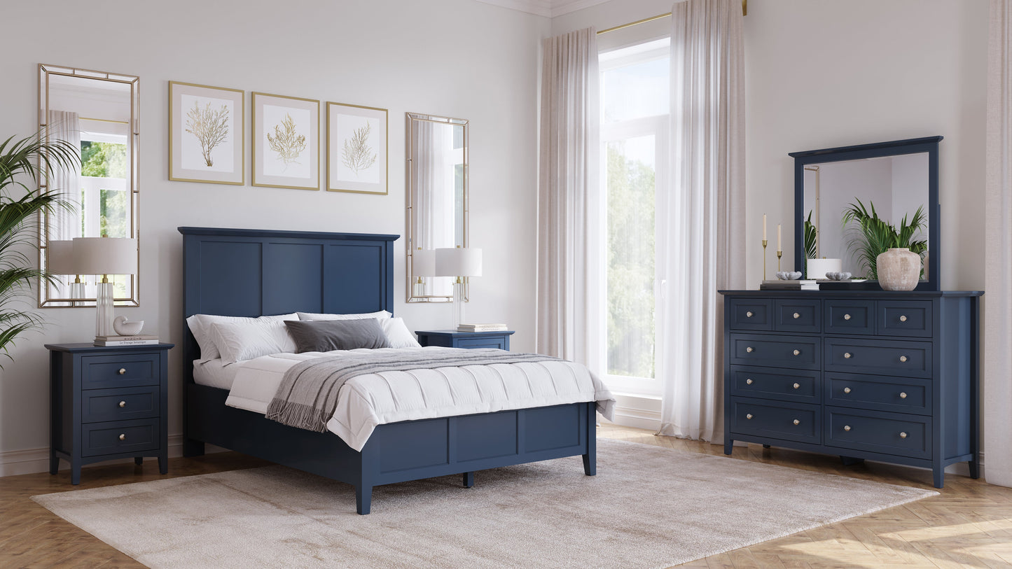Grace Three Drawer Nightstand in Blueberry - Ornate Home
