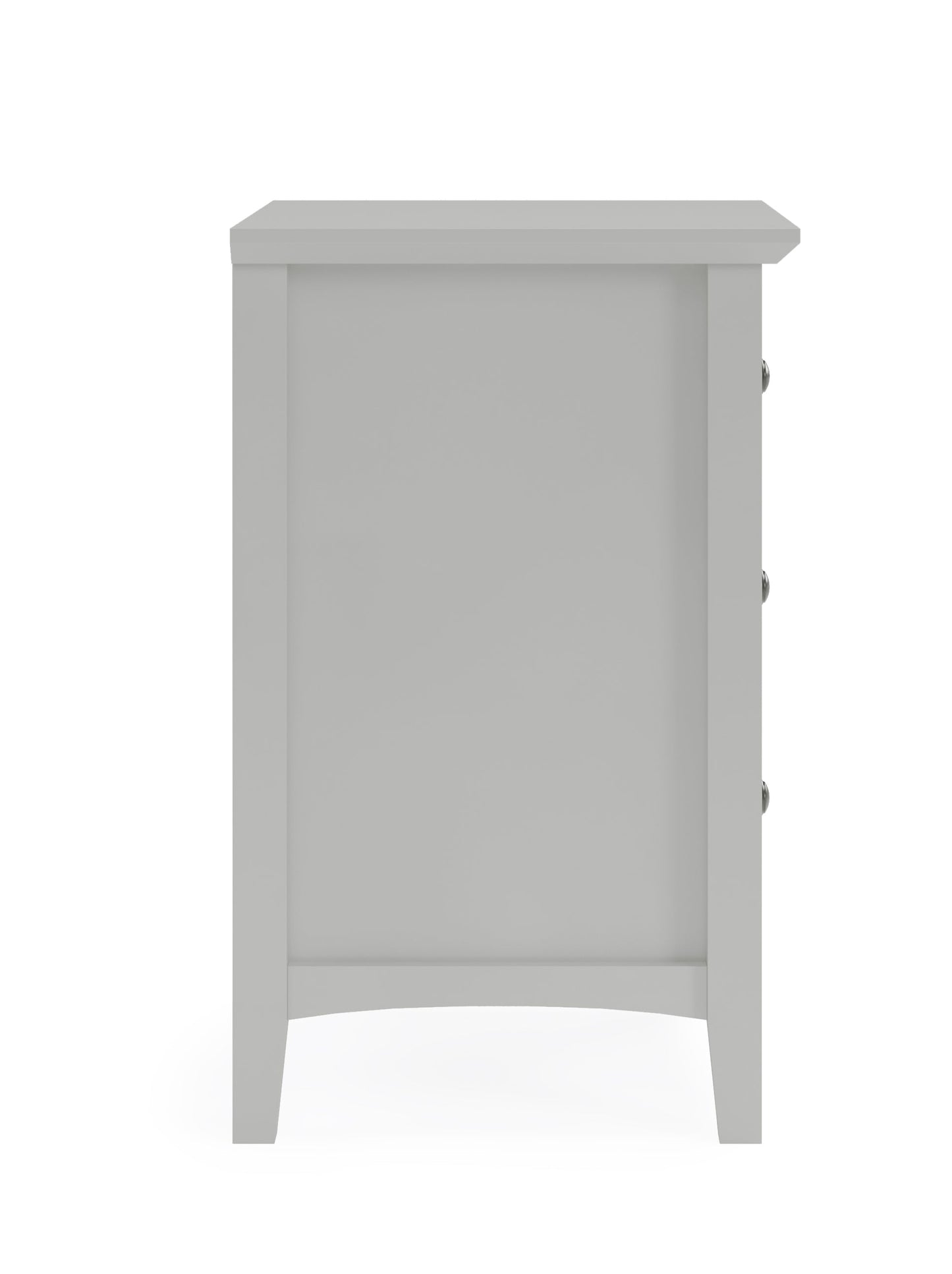 Grace Three Drawer Nightstand in Elephant Grey - Ornate Home