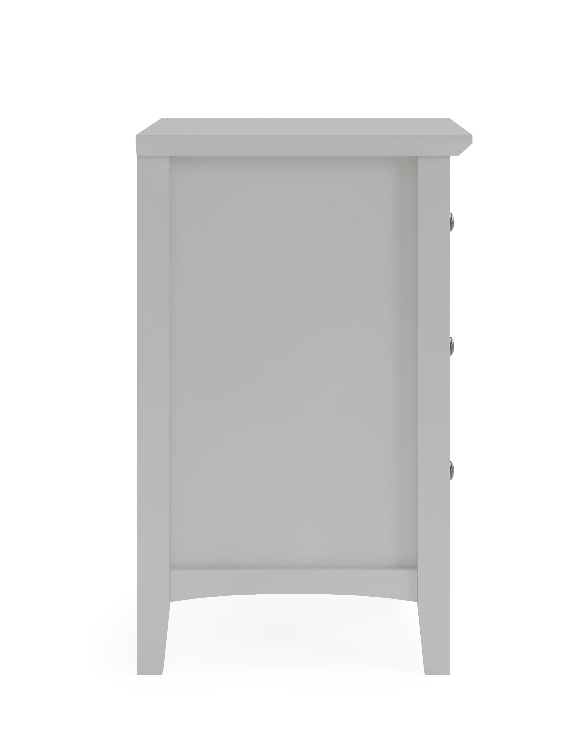 Grace Three Drawer Nightstand in Elephant Grey - Ornate Home
