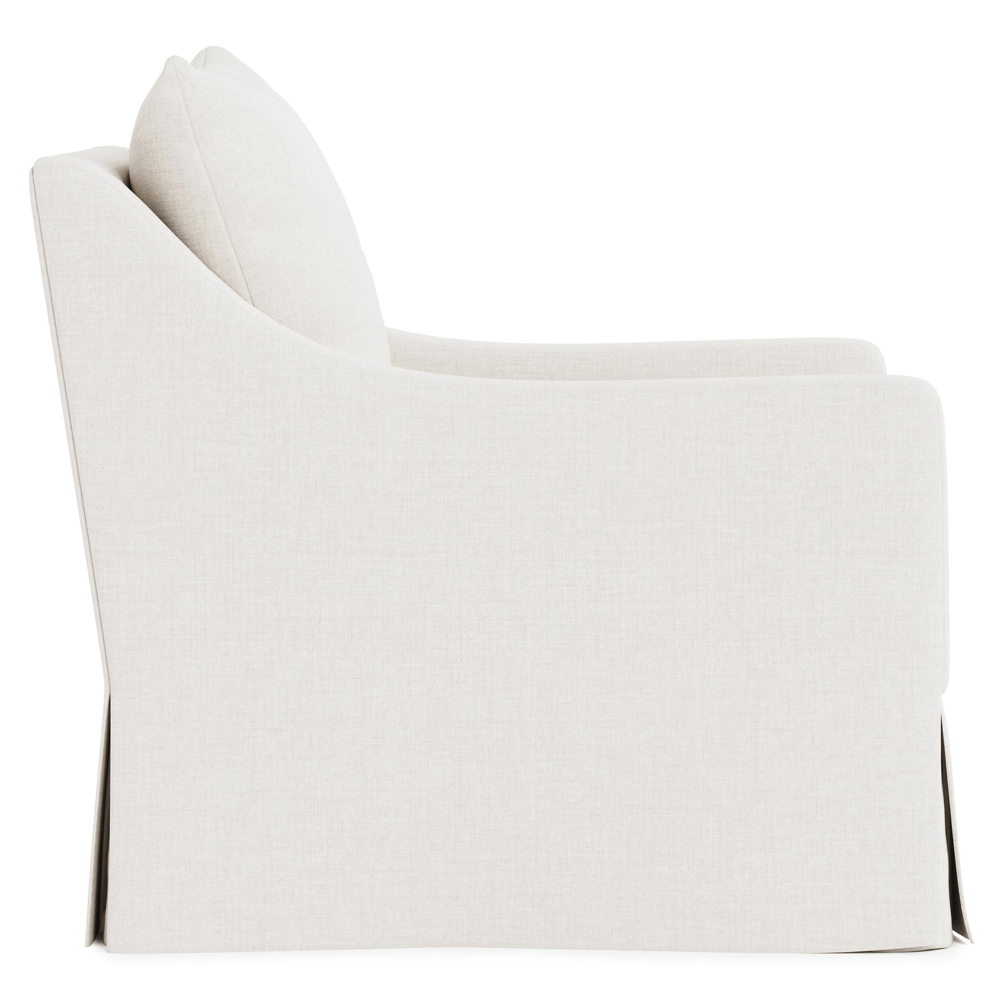 Grace White/Cream Fabric Swivel Chair - Ornate Home