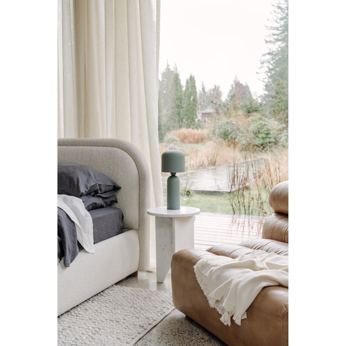Grace White Marble Accent Table - Ornate Home