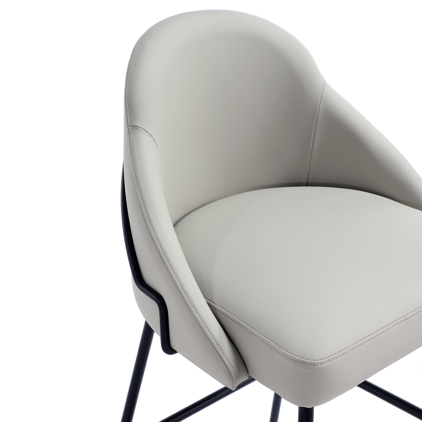 Gracie Barstool in Stone and Black - Ornate Home