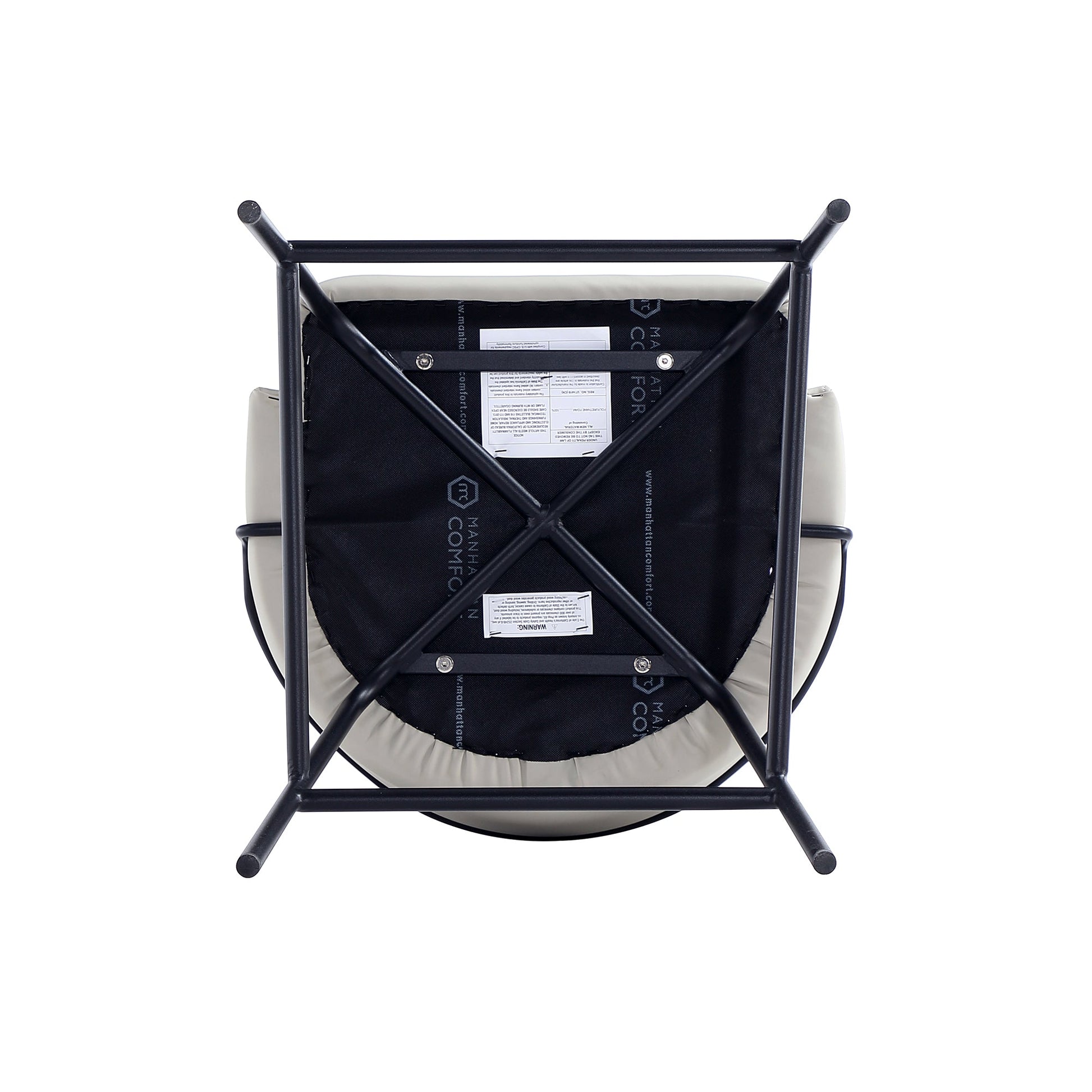 Gracie Barstool in Stone and Black (set of 3) - Ornate Home
