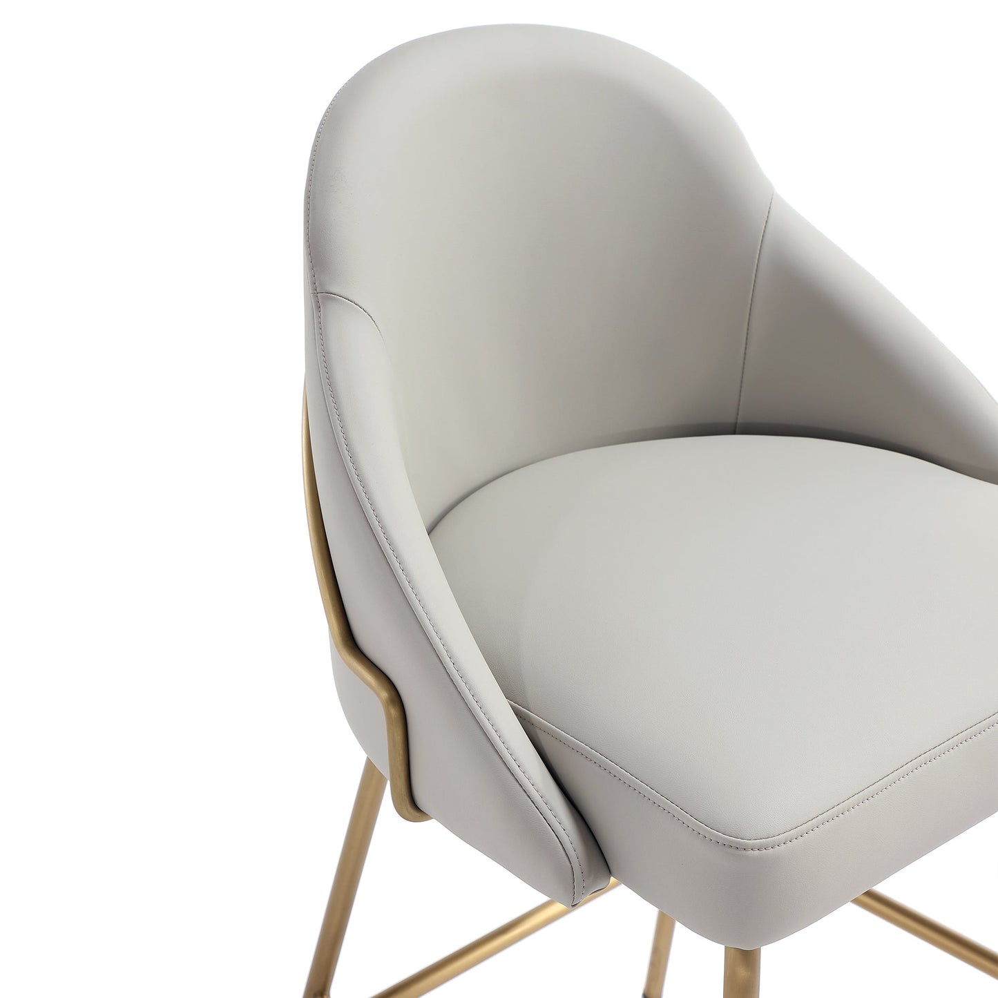 Gracie Barstool in Stone and Gold - Ornate Home