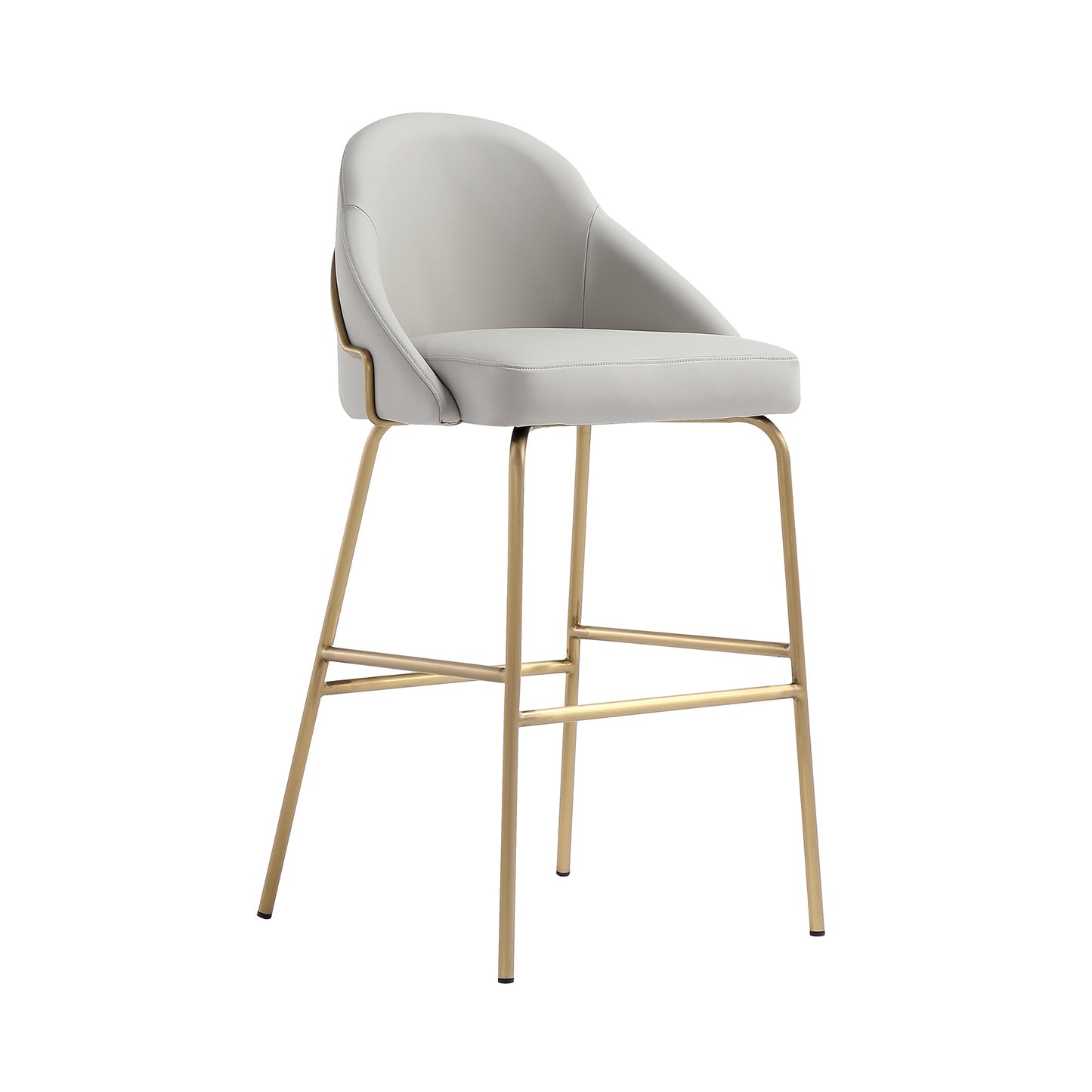 Gracie Barstool in Stone and Gold - Ornate Home