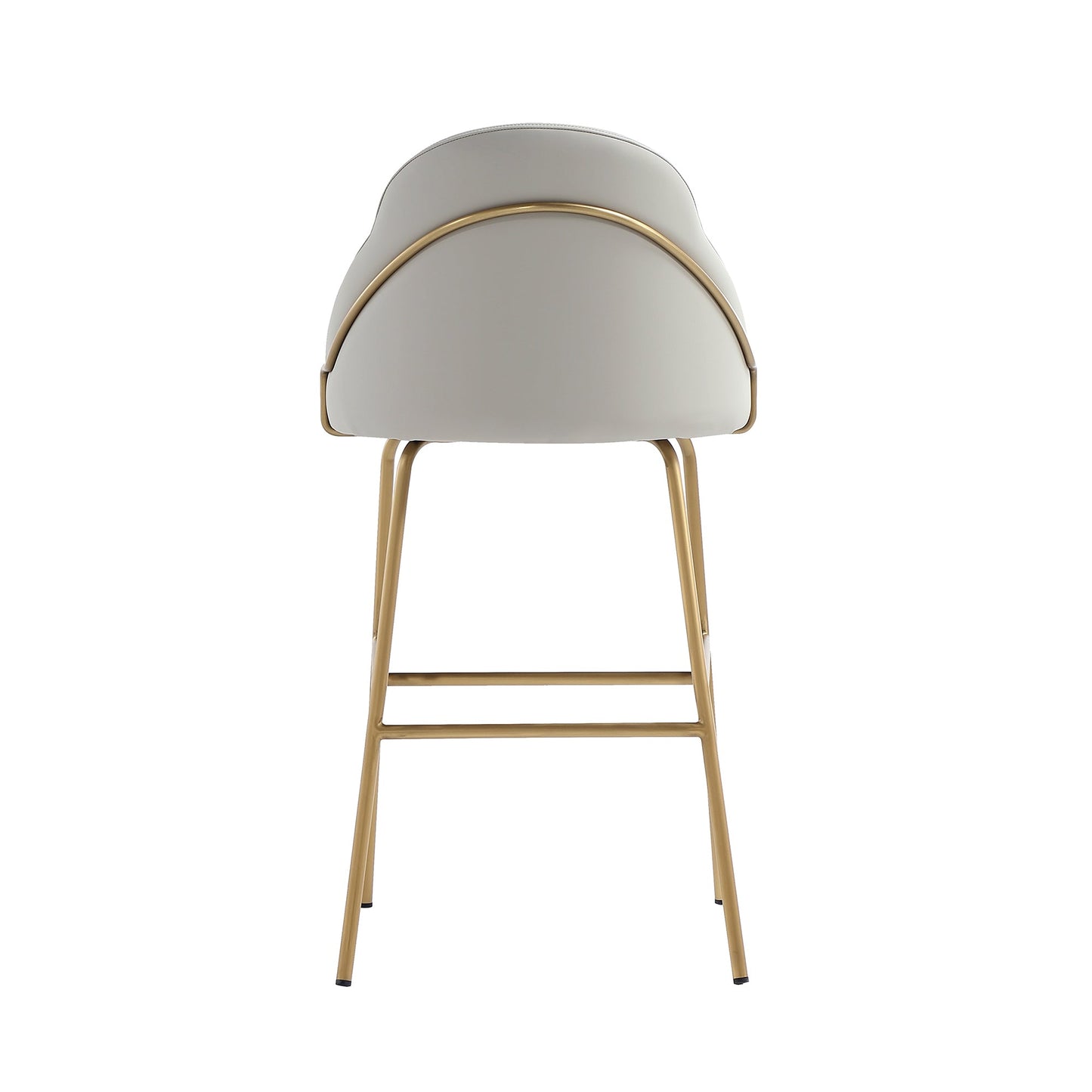 Gracie Barstool in Stone and Gold (set of 2) - Ornate Home