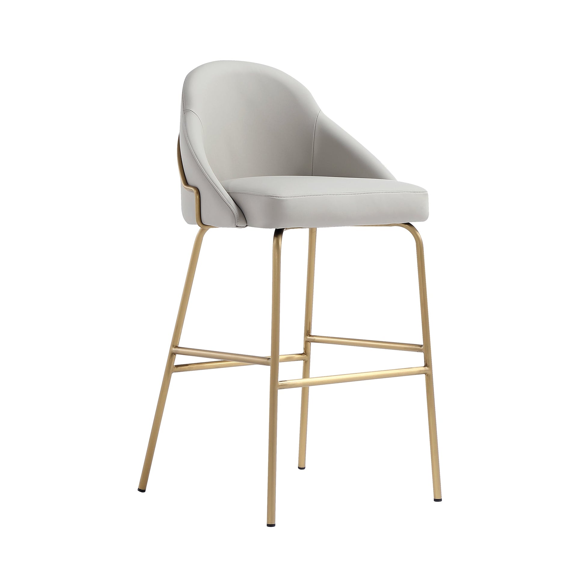 Gracie Barstool in Stone and Gold (set of 3) - Ornate Home