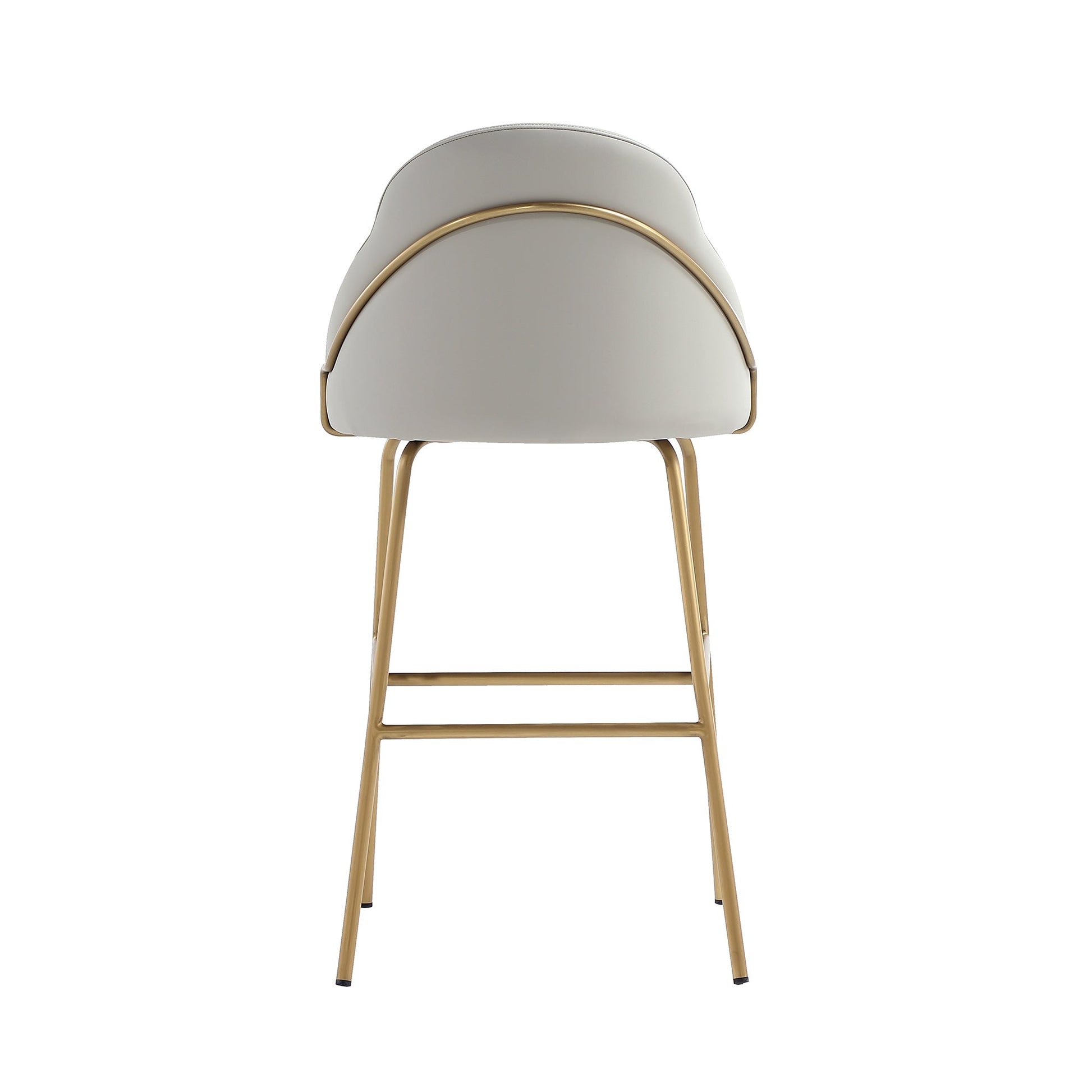 Gracie Barstool in Stone and Gold (set of 3) - Ornate Home