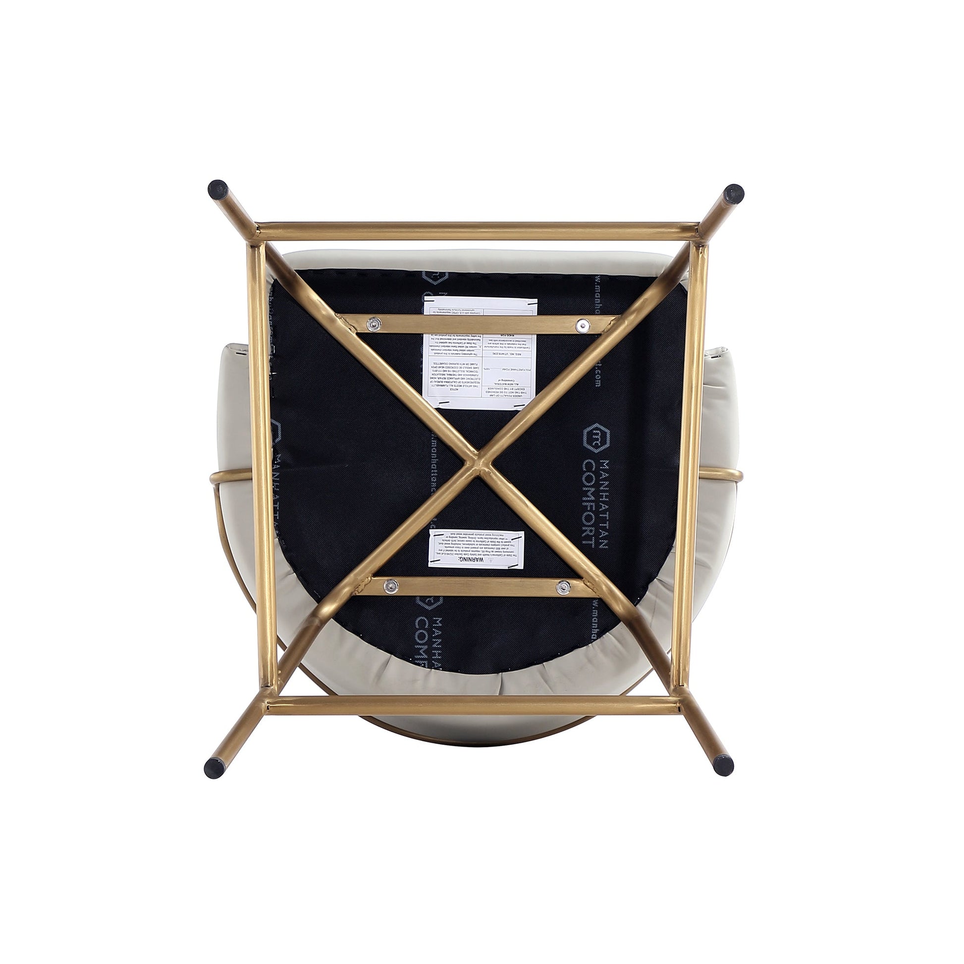 Gracie Barstool in Stone and Gold (set of 3) - Ornate Home