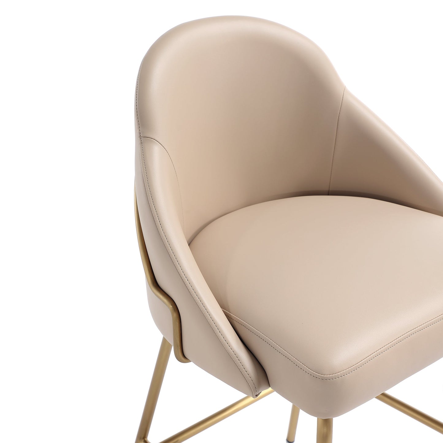Gracie Barstool in Tan and Gold (set of 2) - Ornate Home