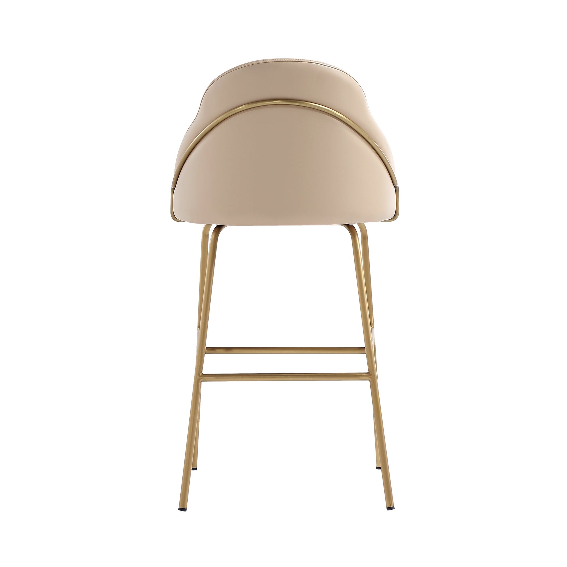 Gracie Barstool in Tan and Gold (set of 3) - Ornate Home