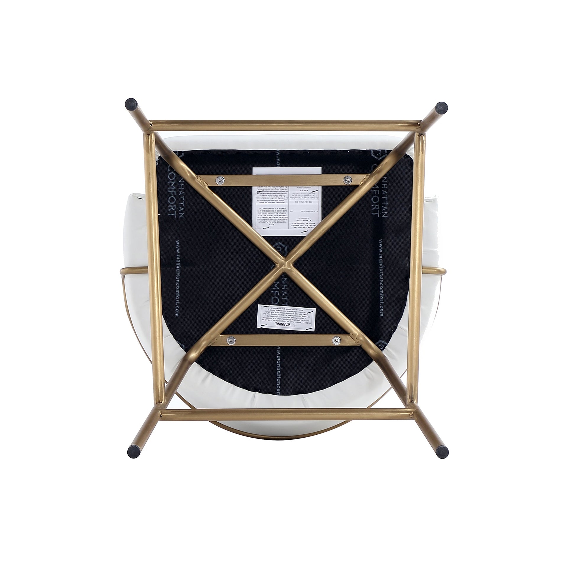 Gracie Barstool in White and Gold - Ornate Home