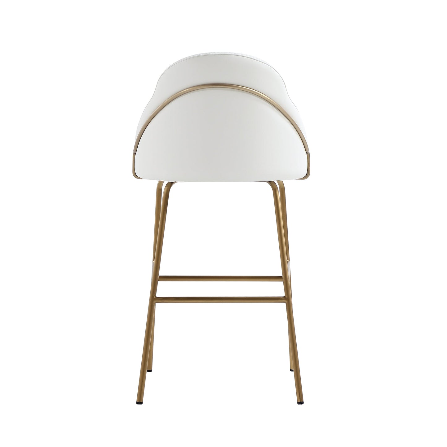 Gracie Barstool in White and Gold (set of 2) - Ornate Home