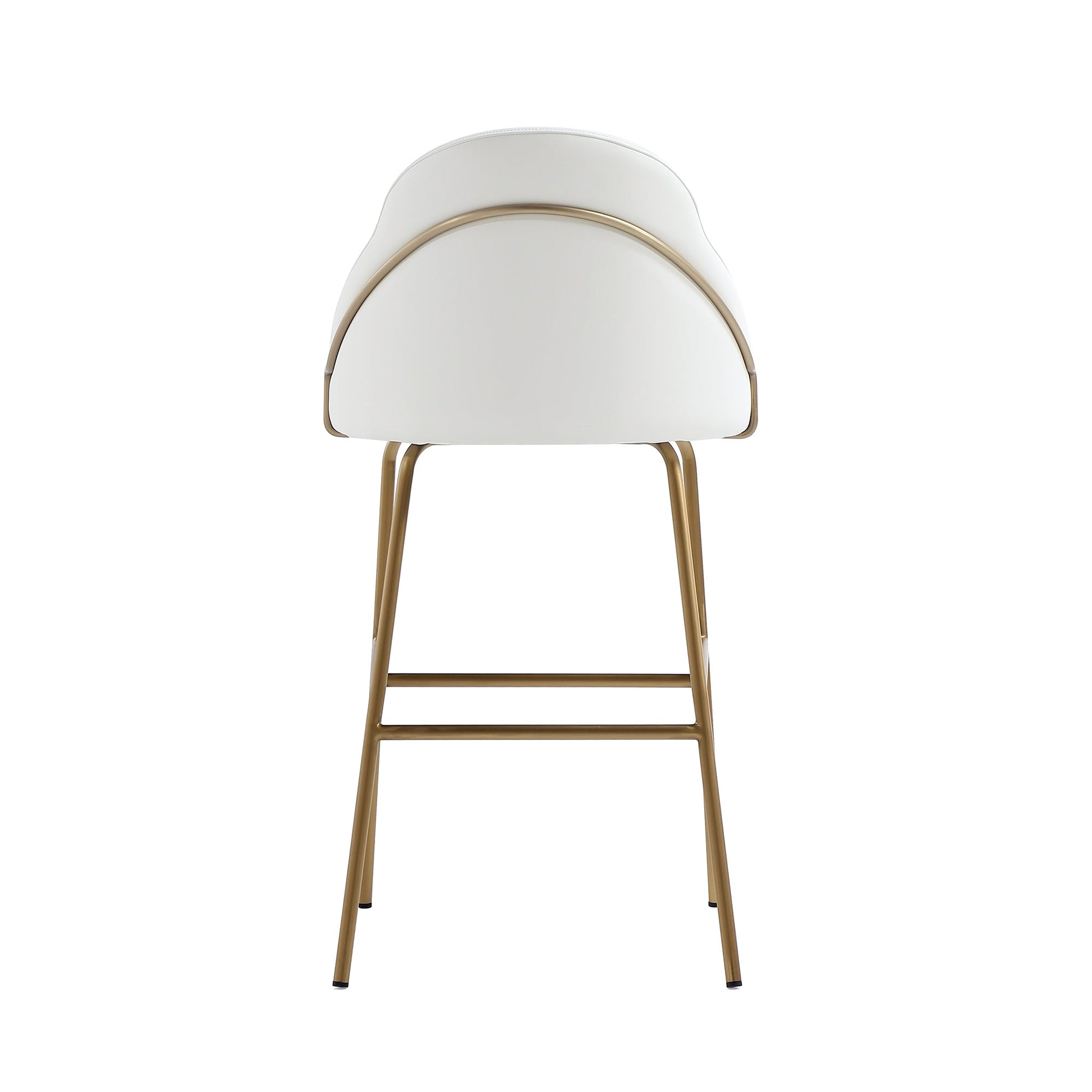 Gracie Barstool in White and Gold (set of 2) - Ornate Home