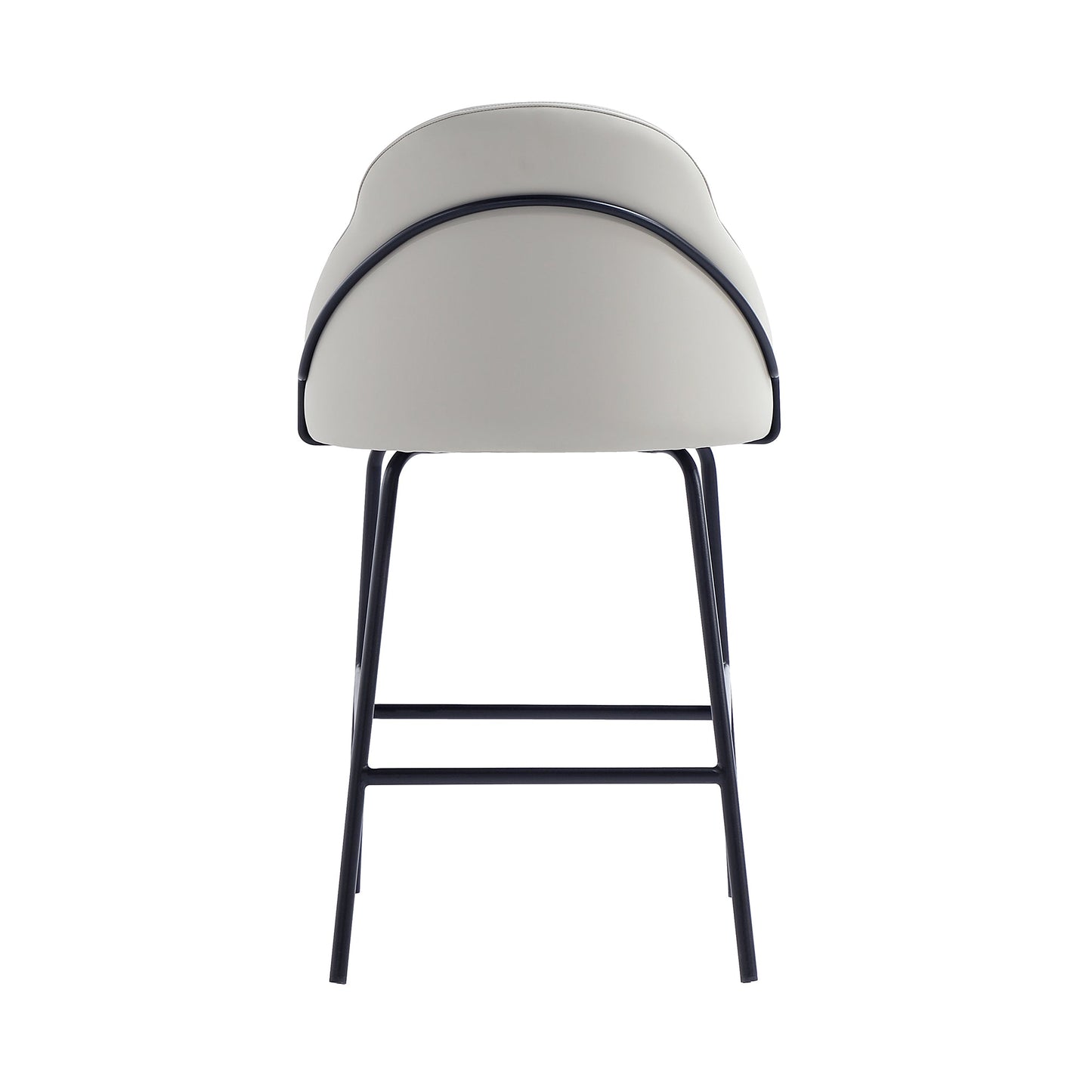Gracie Counter Stool in Stone and Black (set of 2) - Ornate Home