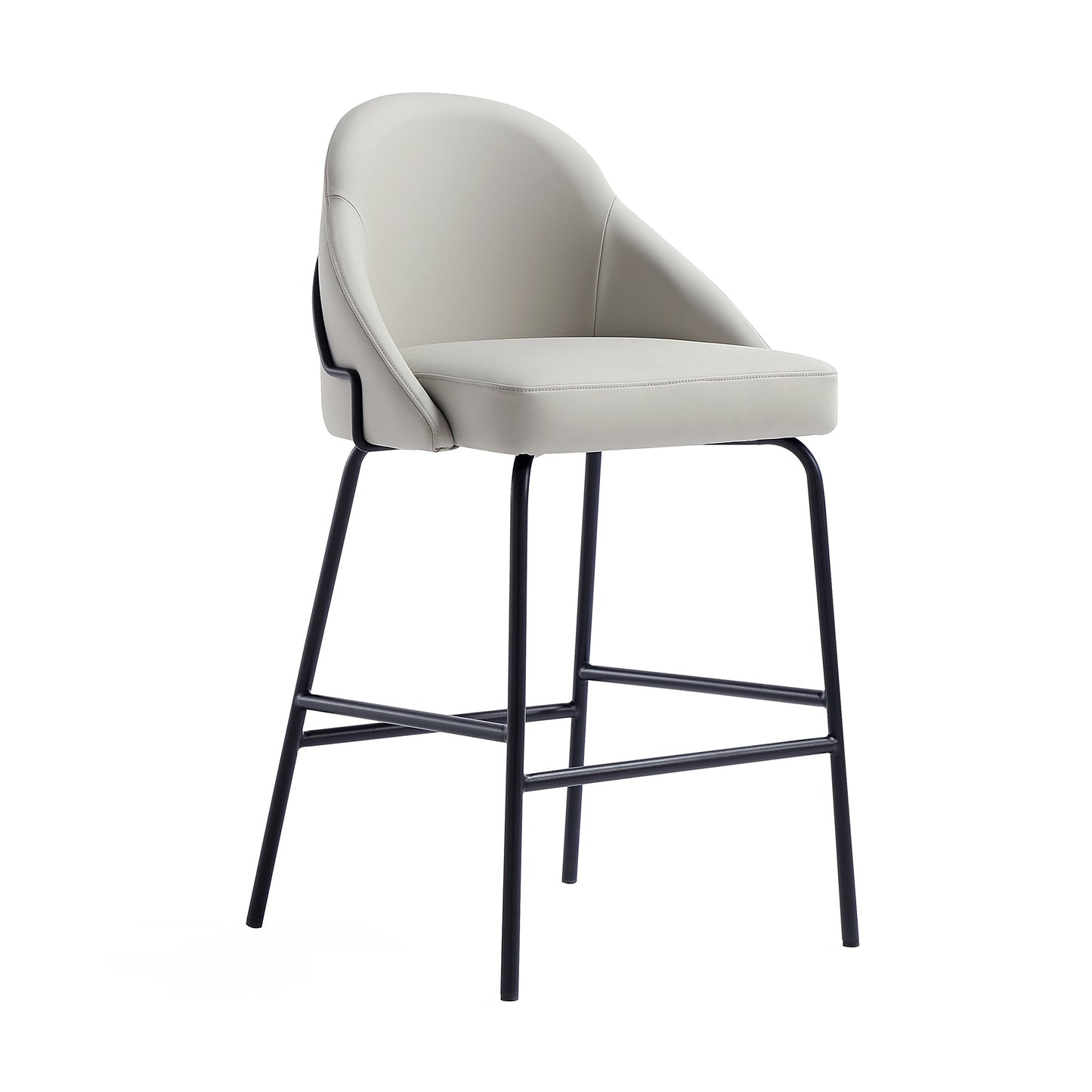 Gracie Counter Stool in Stone and Black (set of 3) - Ornate Home