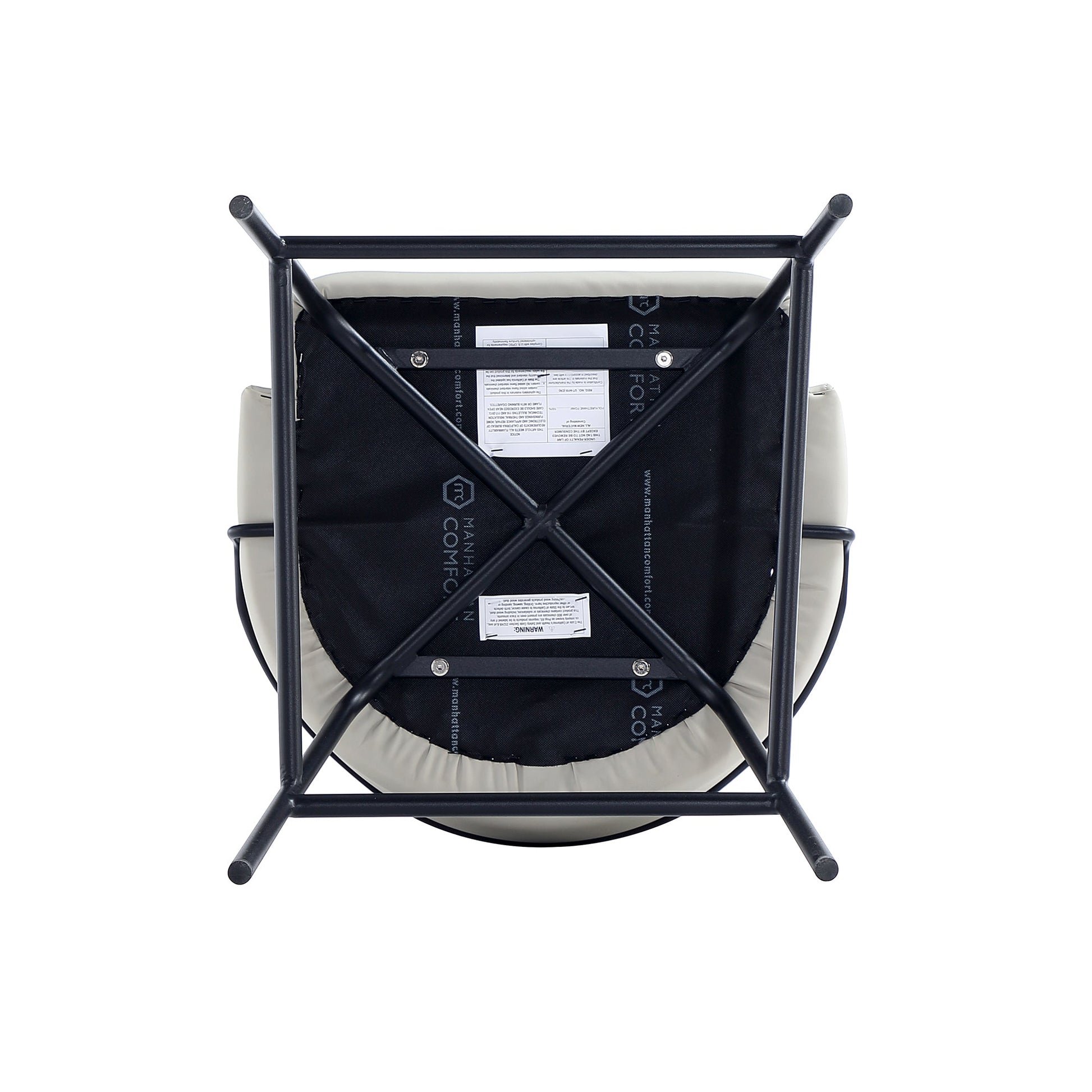 Gracie Counter Stool in Stone and Black (set of 3) - Ornate Home