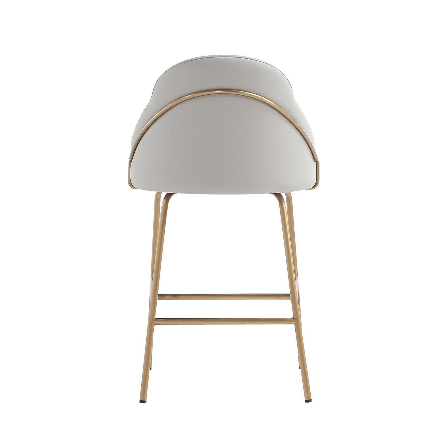 Gracie Counter Stool in Stone and Gold (set of 2) - Ornate Home