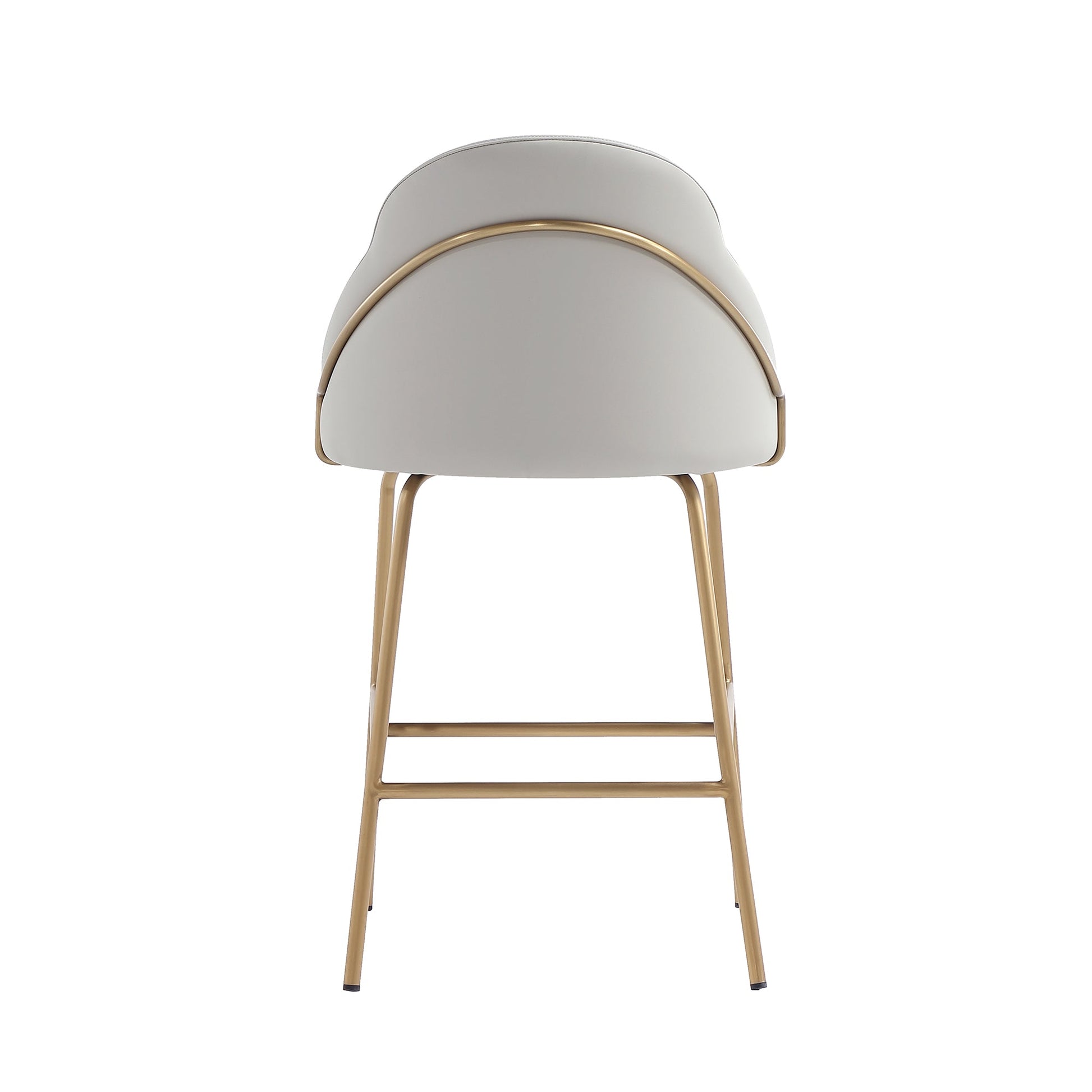 Gracie Counter Stool in Stone and Gold (set of 3) - Ornate Home