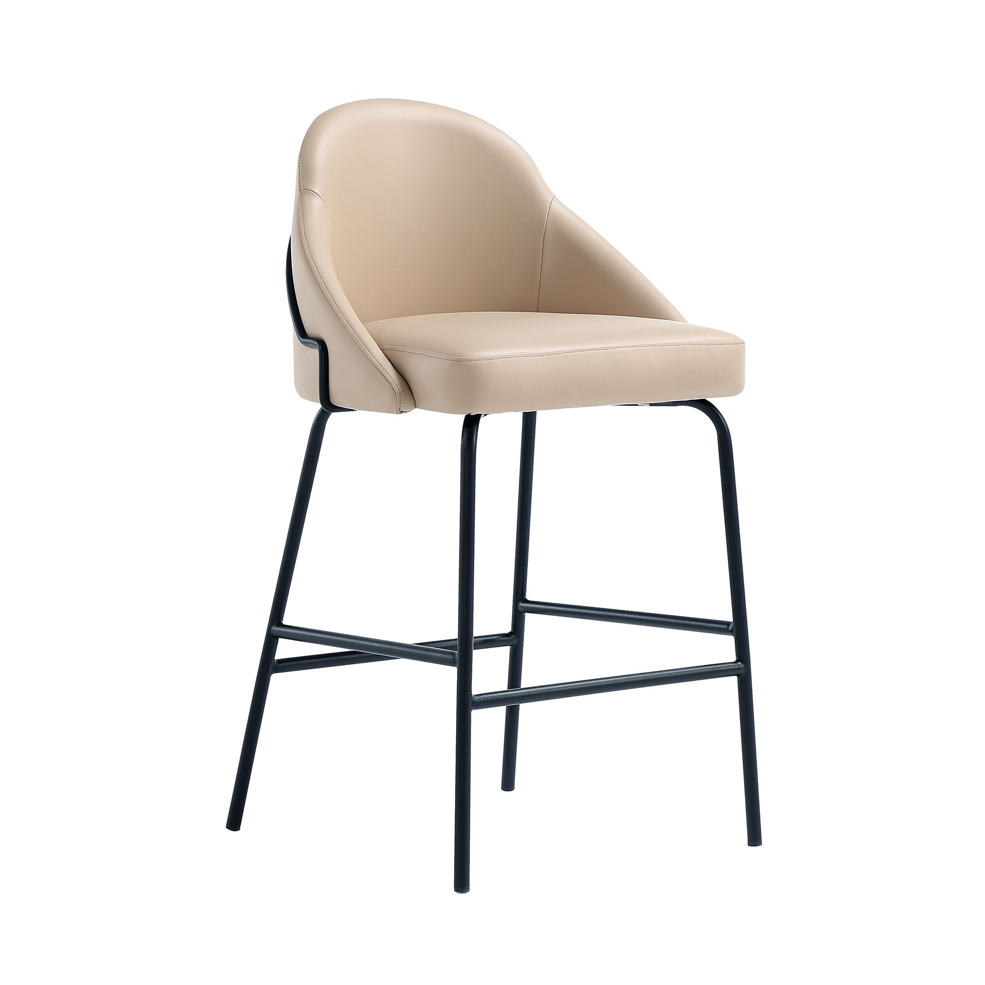 Gracie Counter Stool in Tan and Black - Ornate Home