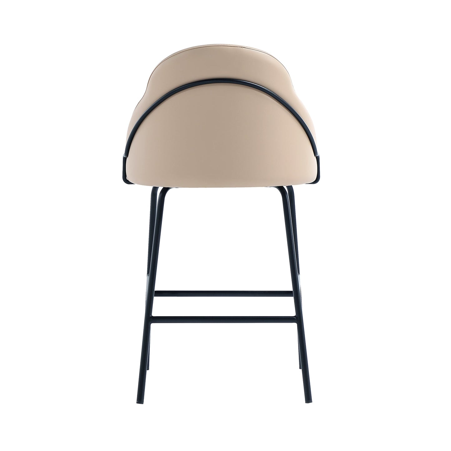 Gracie Counter Stool in Tan and Black (set of 2) - Ornate Home